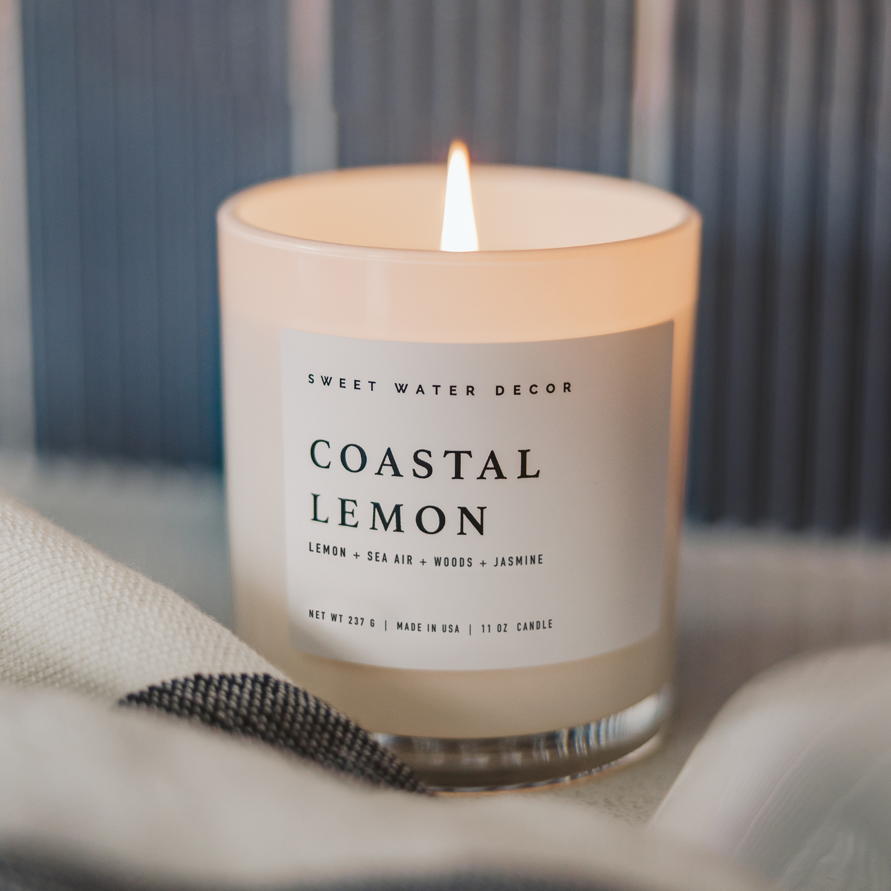Sweet Water Decor - Coastal Lemon 11 oz Soy Candle - Home Decor & Gifts