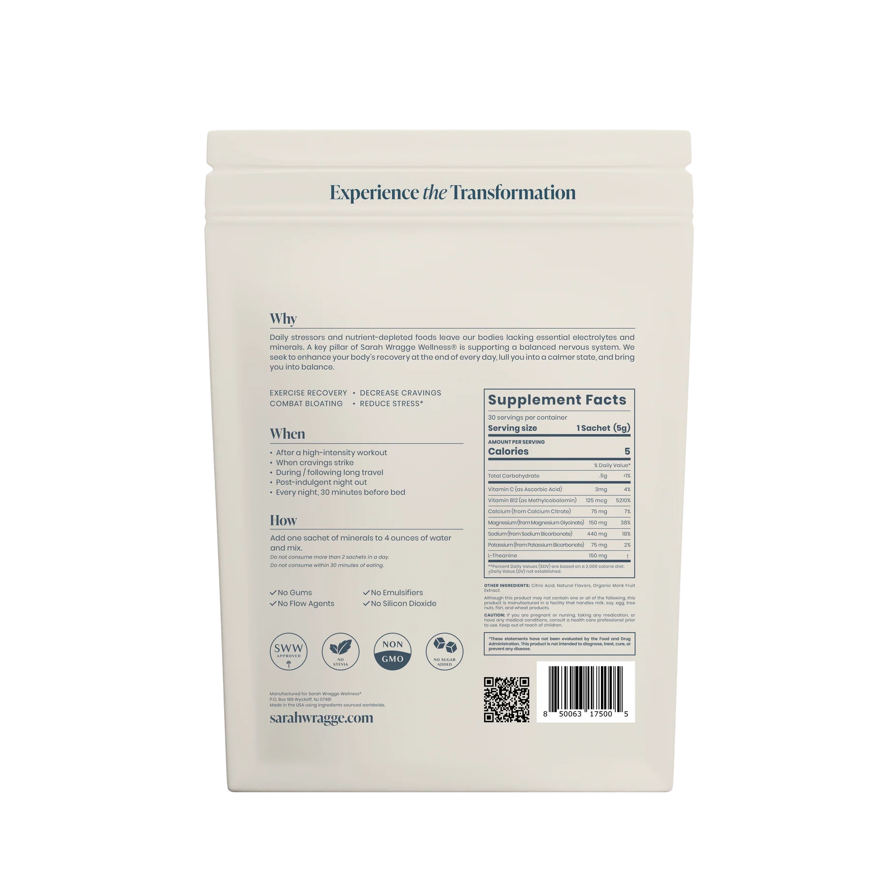 Sarah Wragge Wellness SWW® Restore Replenishing Minerals