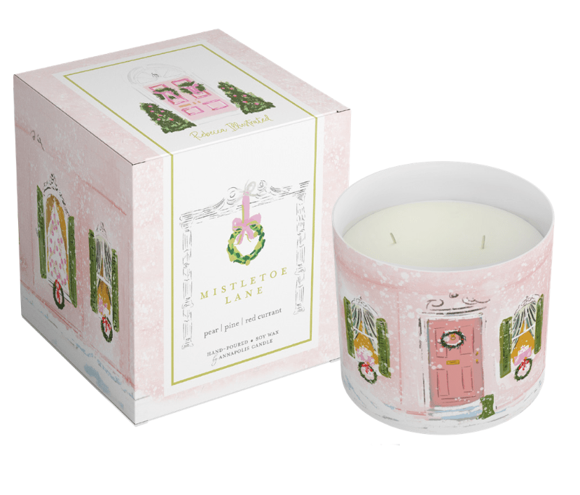 Annapolis Candle - Mistletoe Row 2 - Wick Gift Boxed Candle - The Look and Co