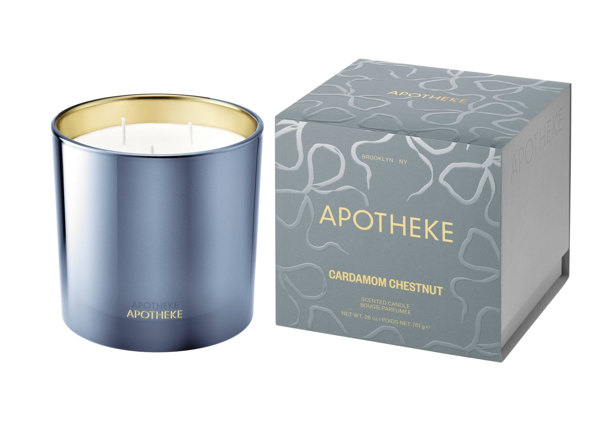 Apotheke - Cardamom Chestnut 3-Wick Candle - The Look and Co
