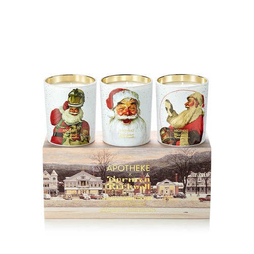 Apotheke - Norman Rockwell Petite Candle Trio - The Look and Co