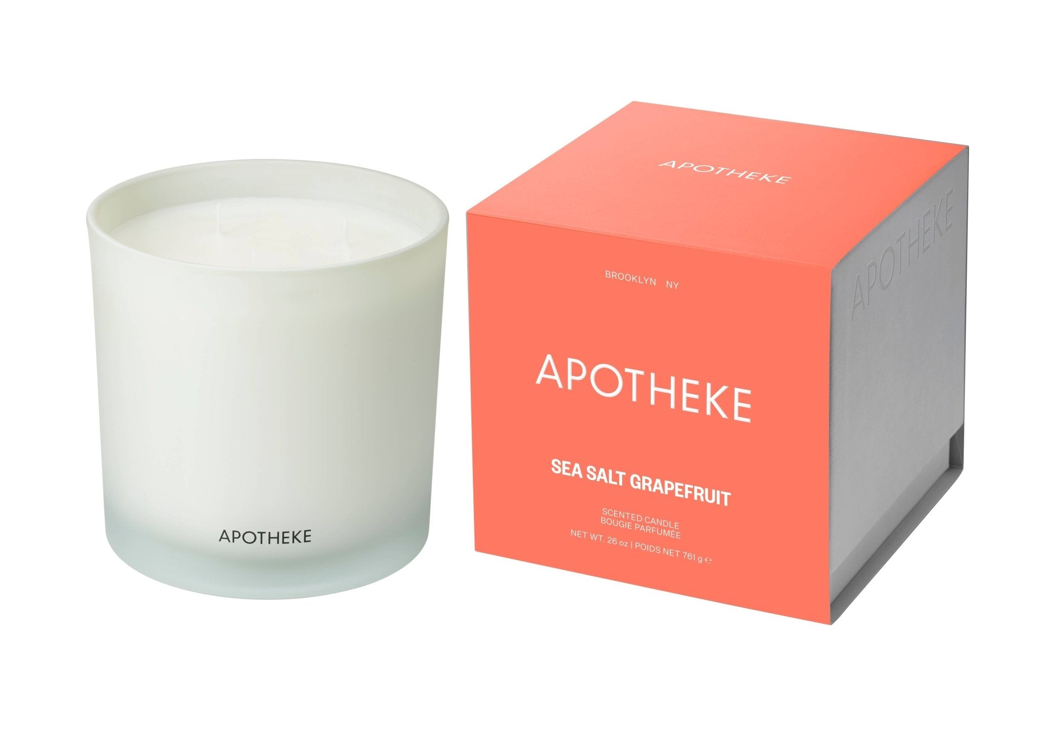 Apotheke - Sea Salt Grapefruit 3 - Wick Candle - The Look and Co