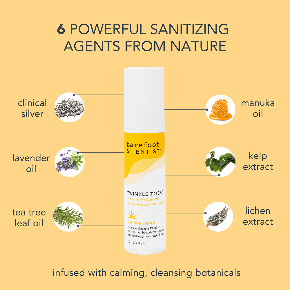 Barefoot Scientist - Twinkle Toes | Foot - freshening, odor - eliminating super spray - The Look and Co