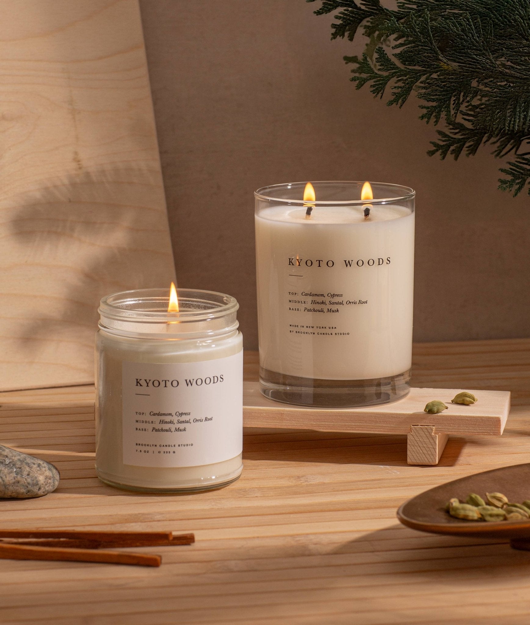 Brooklyn Candle Studio - Kyoto Woods Classic 2 - Wick Candle - The Look and Co