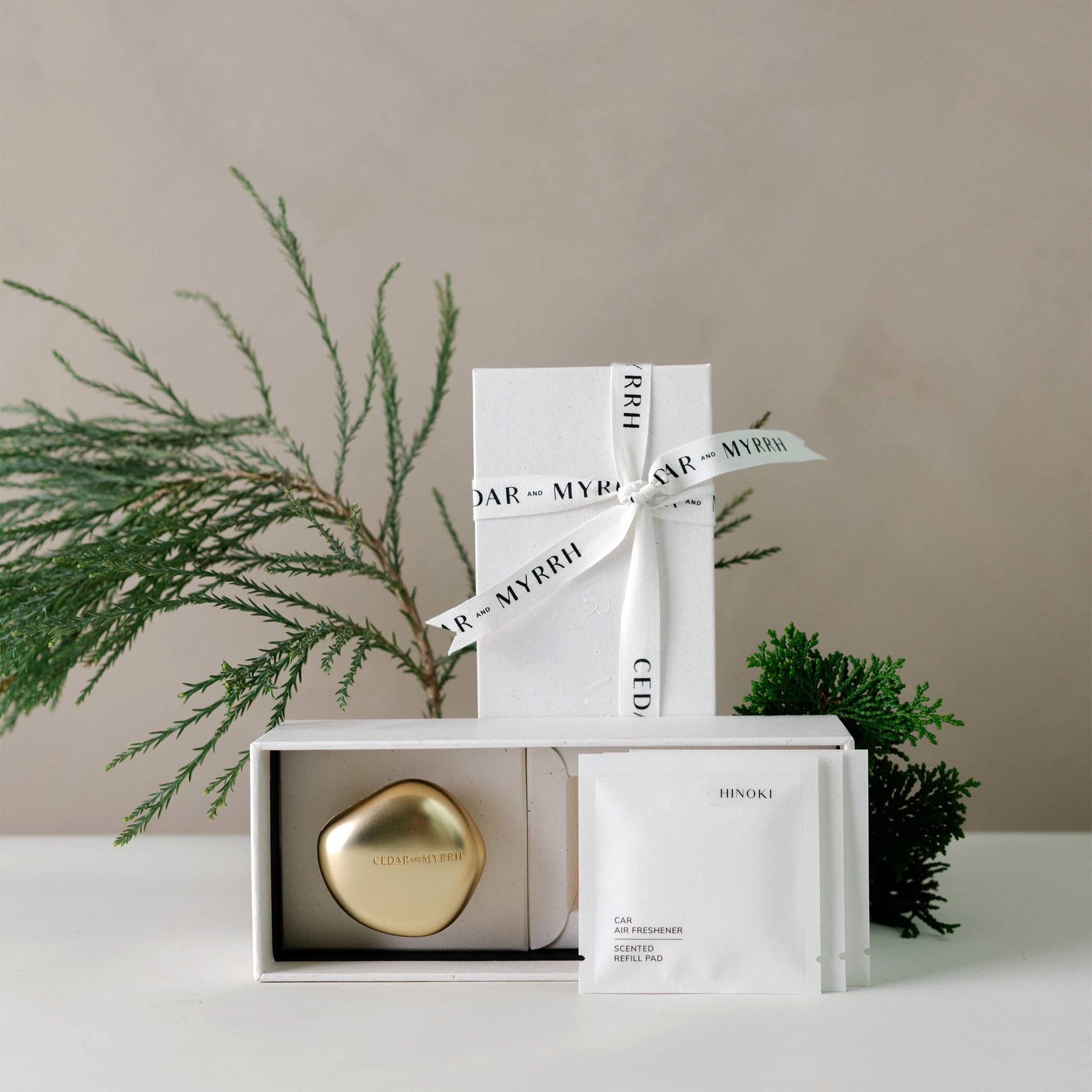 Cedar and Myrrh - Hinoki Car Air Freshener - The Look and Co