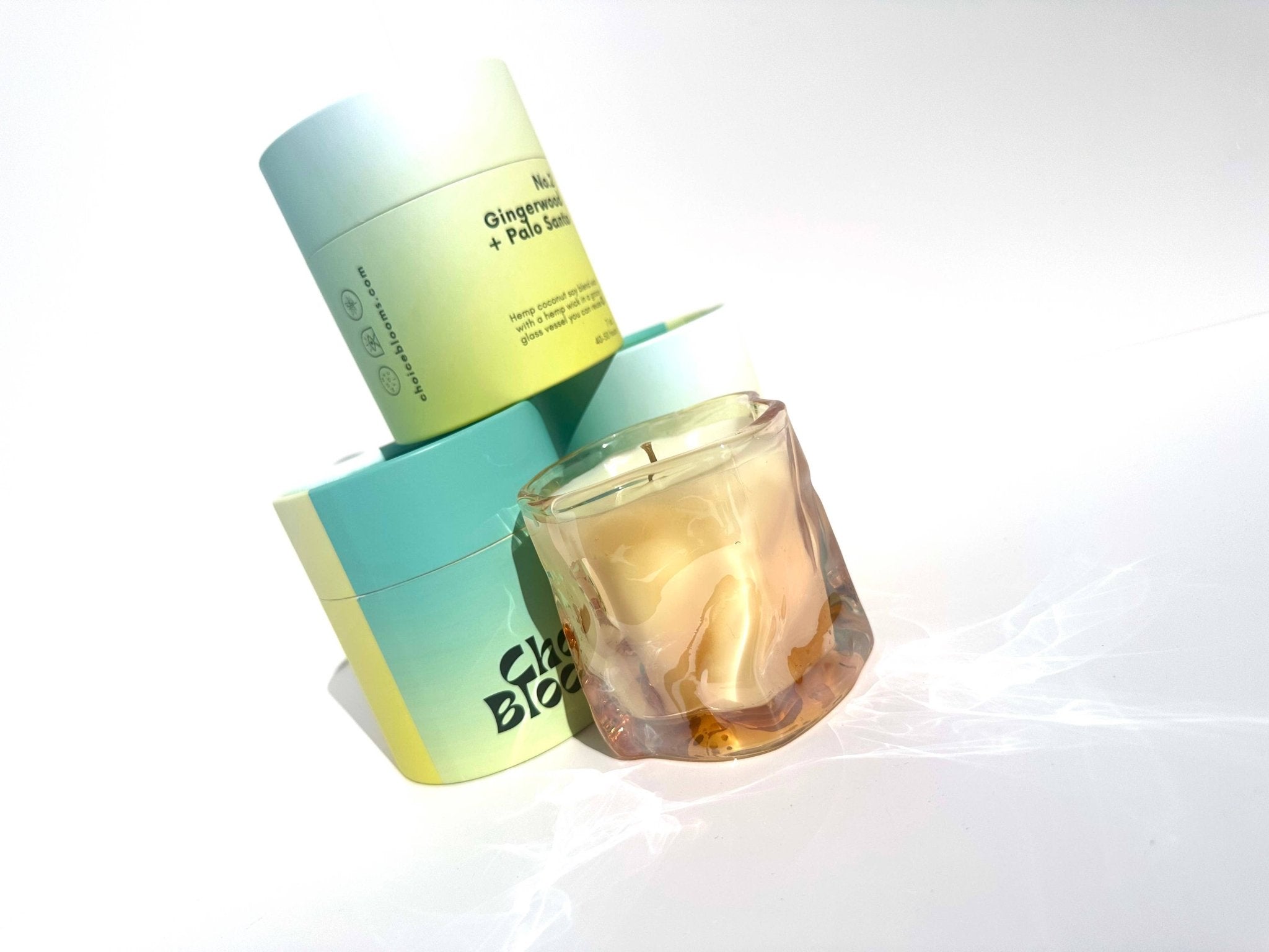 Choice Blooms - 7.2oz. No. 2 Gingerwood + Palo Santo Candle - The Look and Co