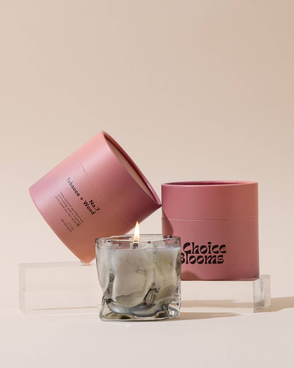 Choice Blooms - 7.2oz. No. 7 Tobacco + Wood Candle - The Look and Co