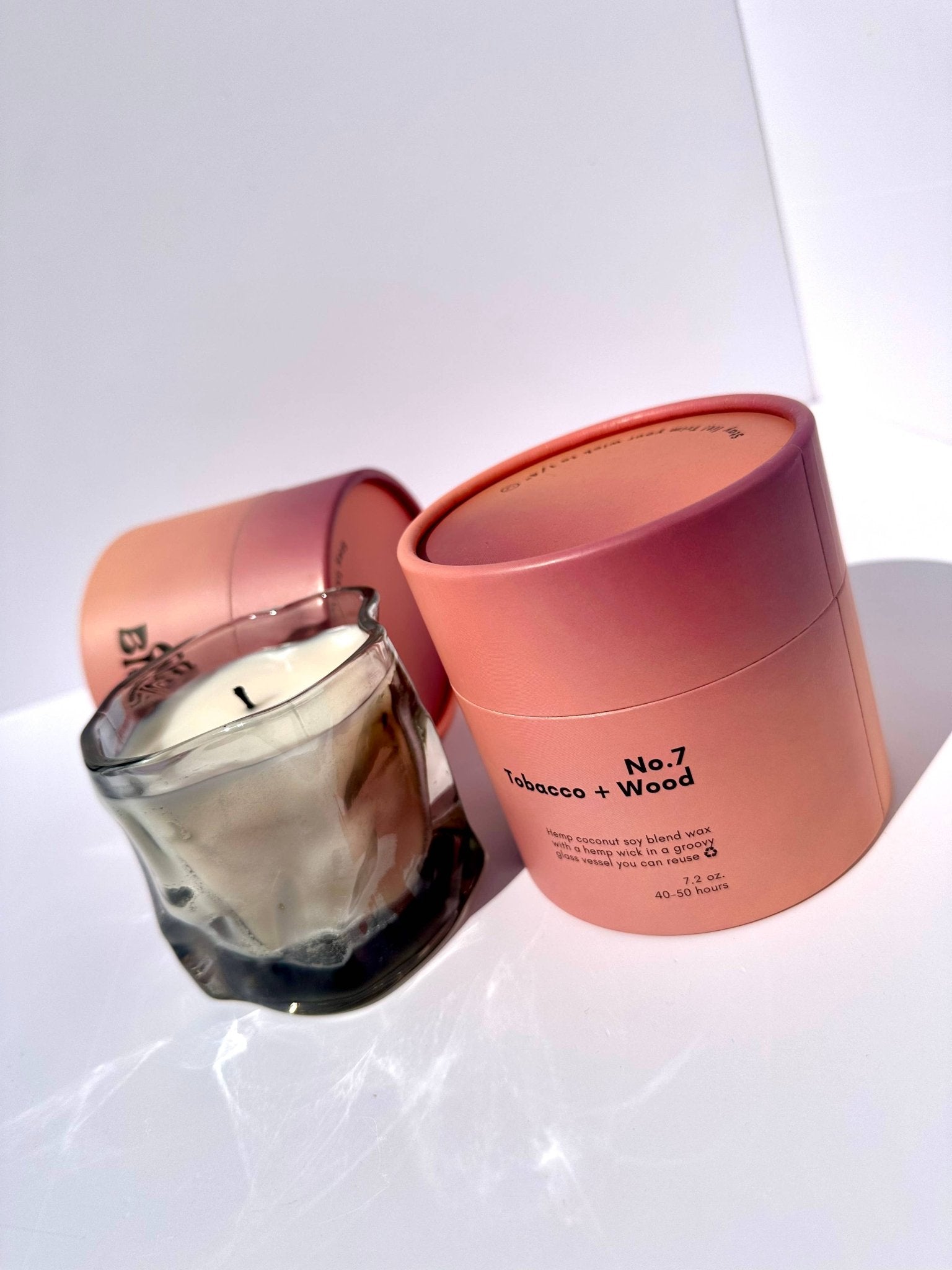 Choice Blooms - 7.2oz. No. 7 Tobacco + Wood Candle - The Look and Co