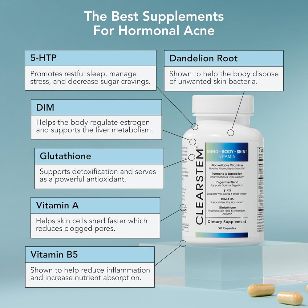 CLEARSTEM MINDBODYSKIN Hormonal Acne Supplement – 90 Capsule - The Look and Co