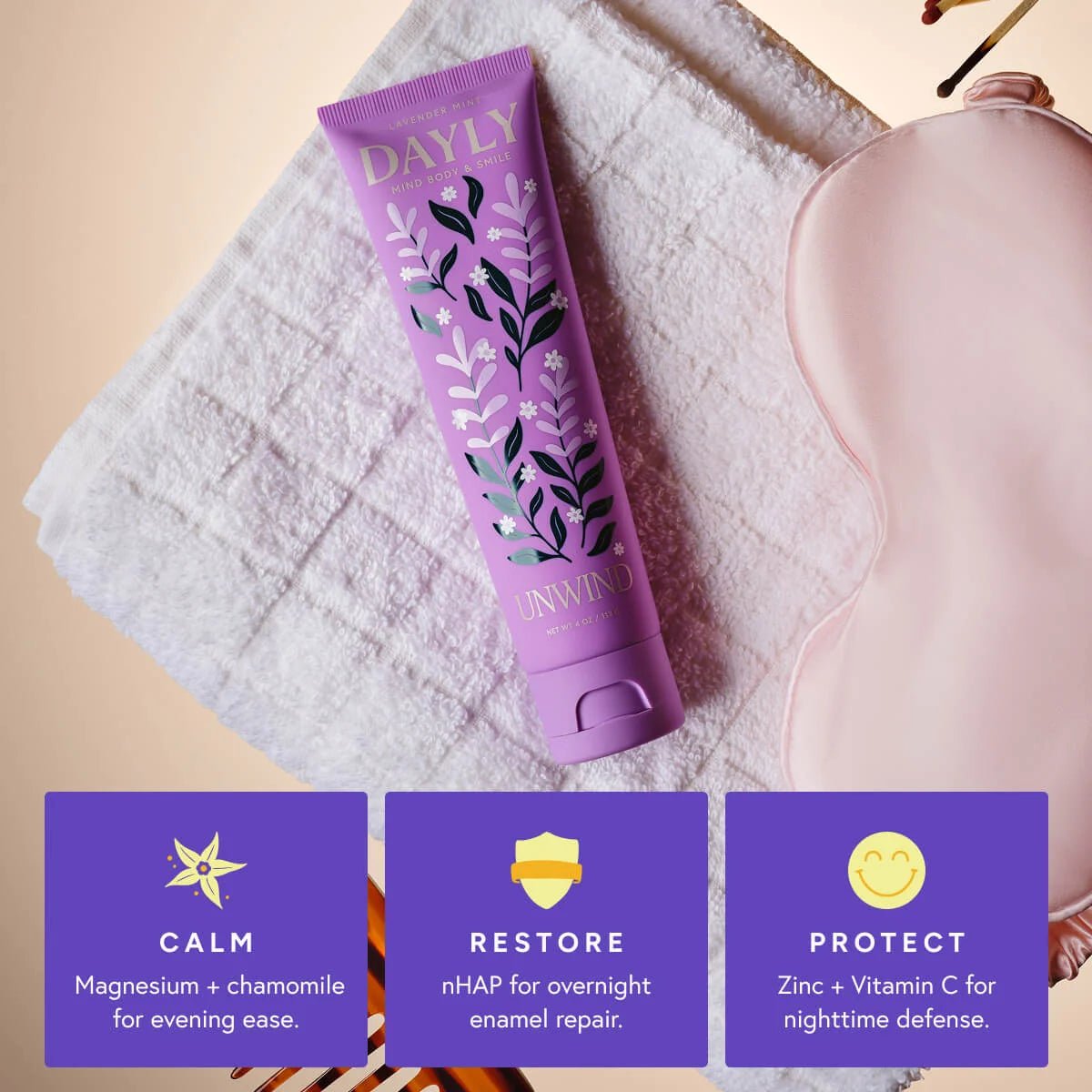 Dayly Unwind Toothpaste - PM Adult - The Look and Co