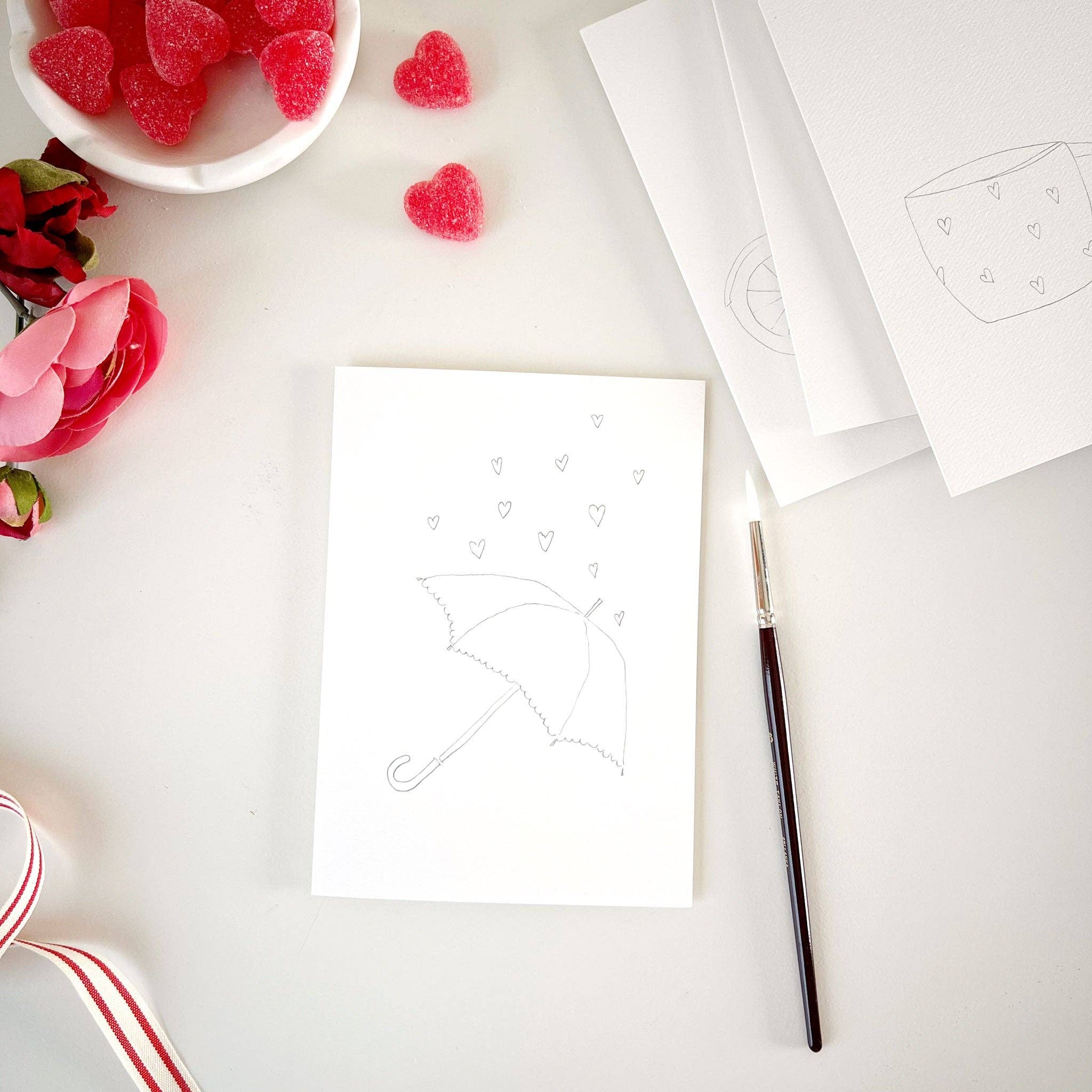 emily lex studio - Love sweet love paintable notecard - The Look and Co