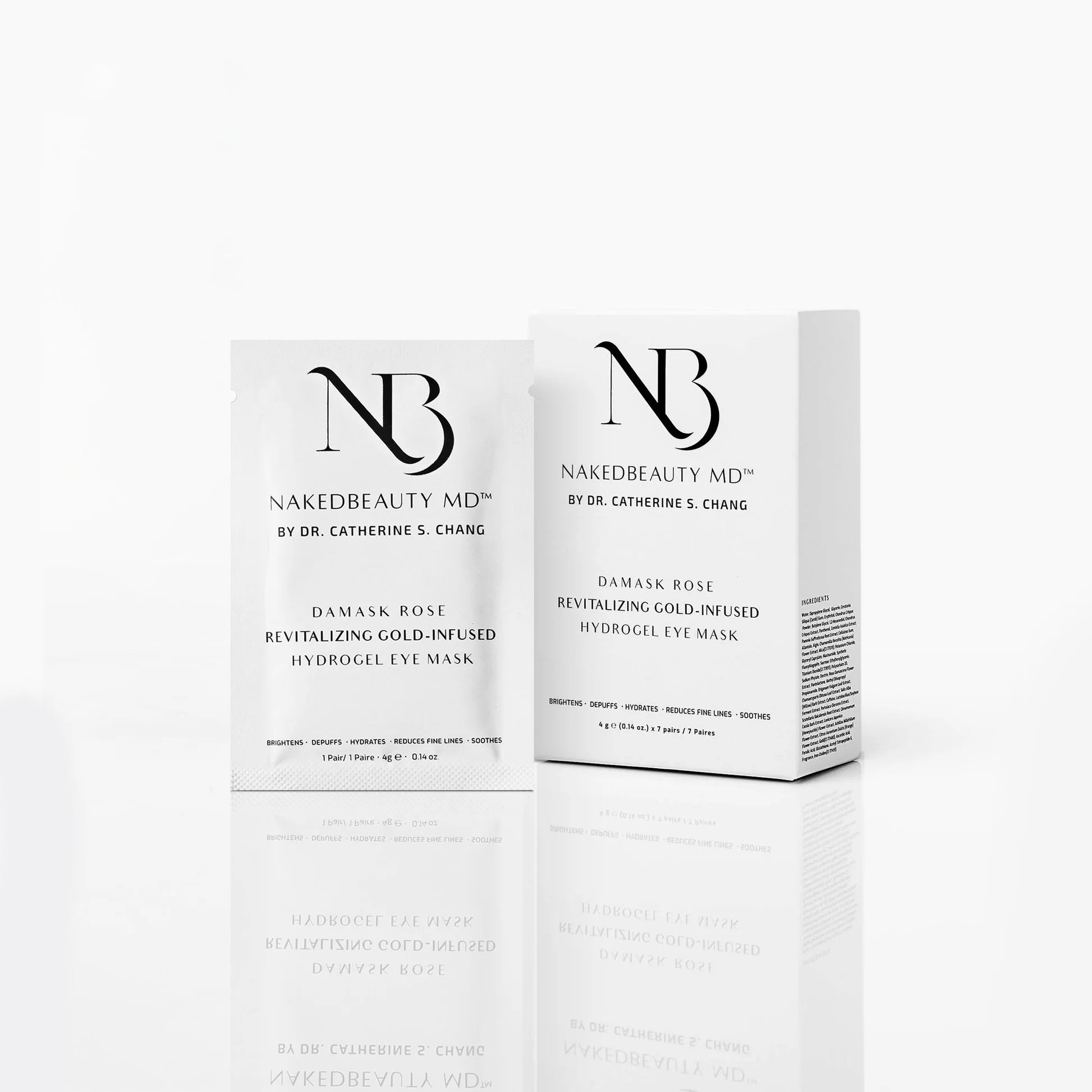 NakedBeauty Damask Rose Revitalizing Gold-Infused Hydrogel Eye Masks