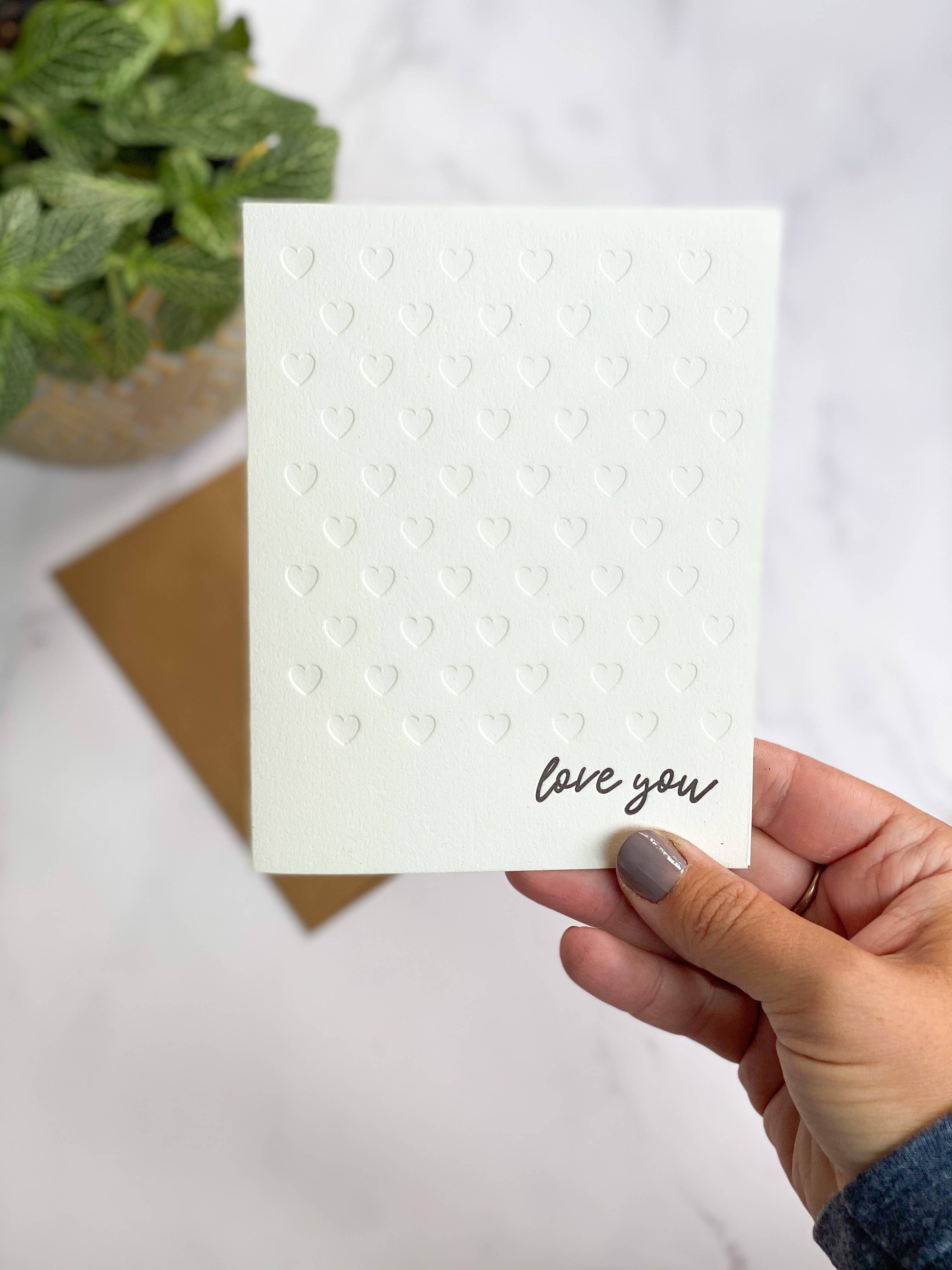 Stack Paper Press - Love You Letterpress Card