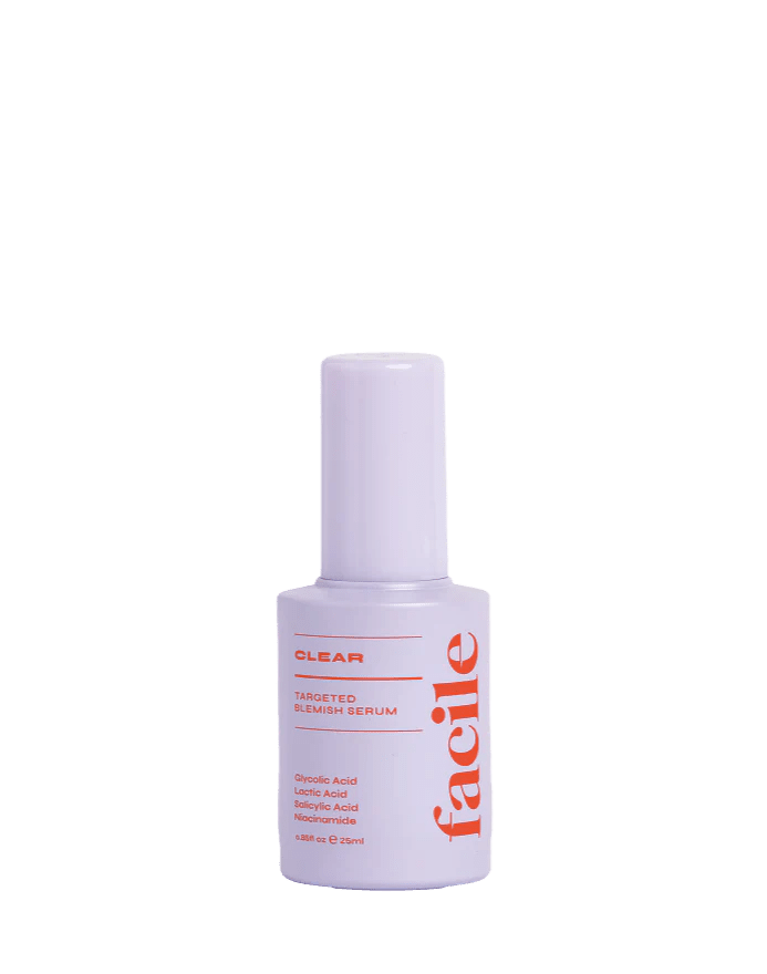 Facile Clear Exfoliating Serum for Blemishes with Glycolic, Lactic & Salicylic Acid - The Look and Co