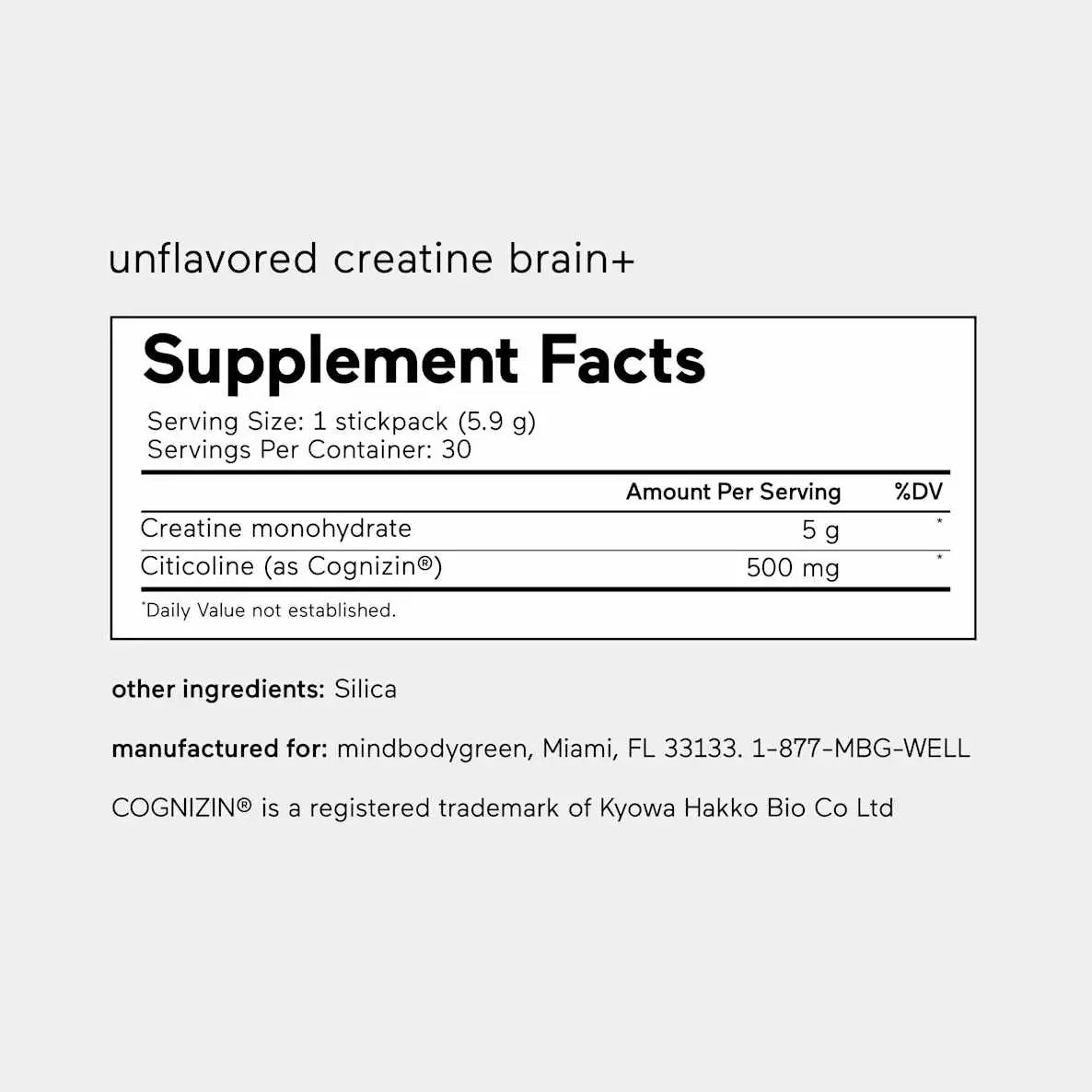 Mindbodygreen creatine brain+