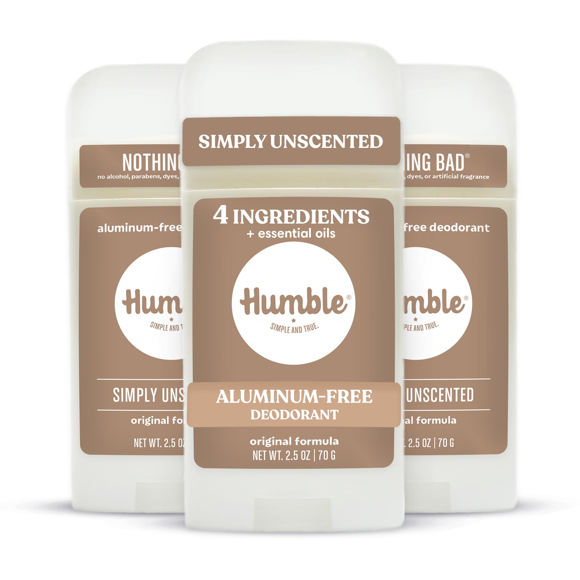 Humble Brand Aluminum Free Deodorant - Simply Unscented - The Look and Co
