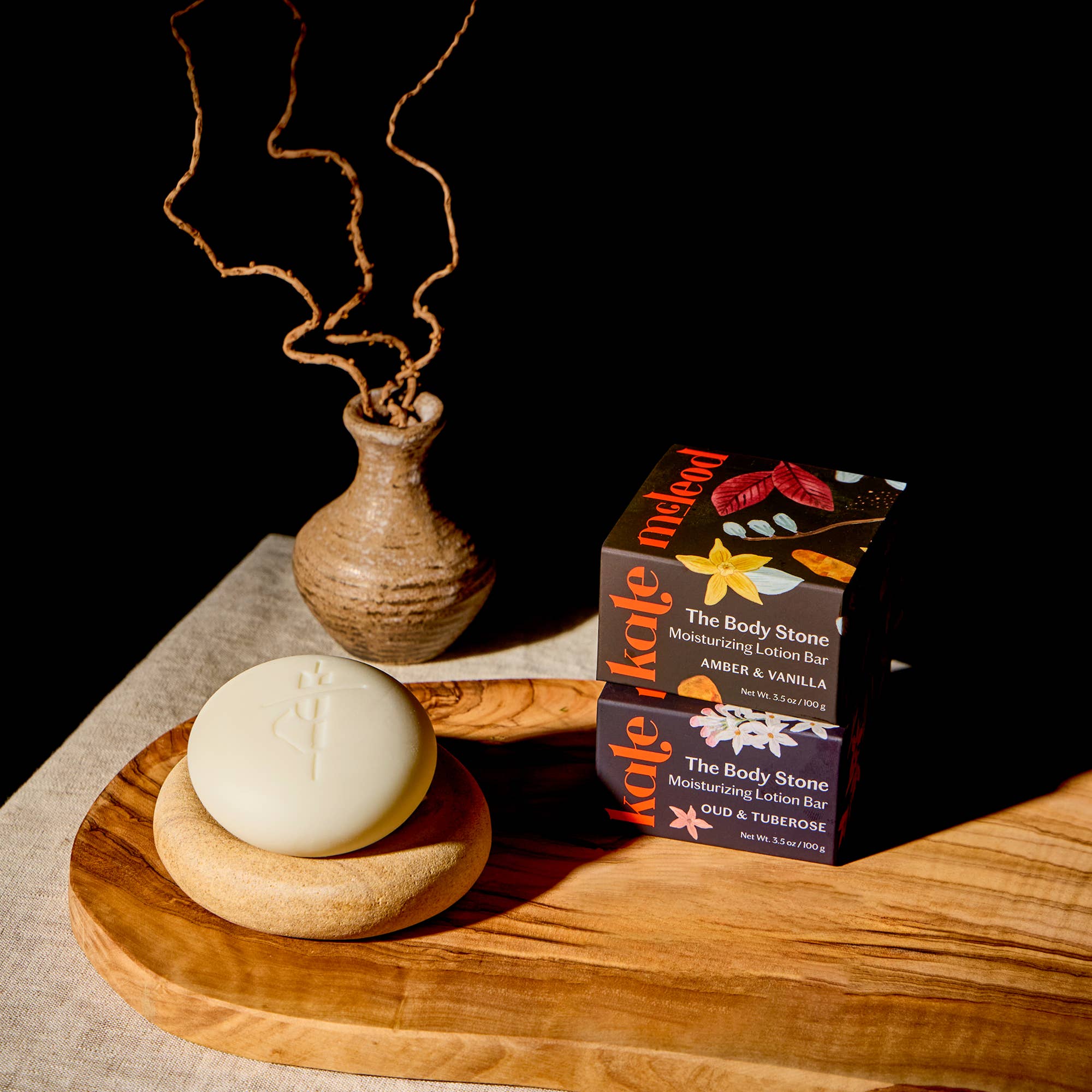 Kate McLeod - Amber & Vanilla Body Stone | Deep Moisturizing Lotion Bar - The Look and Co