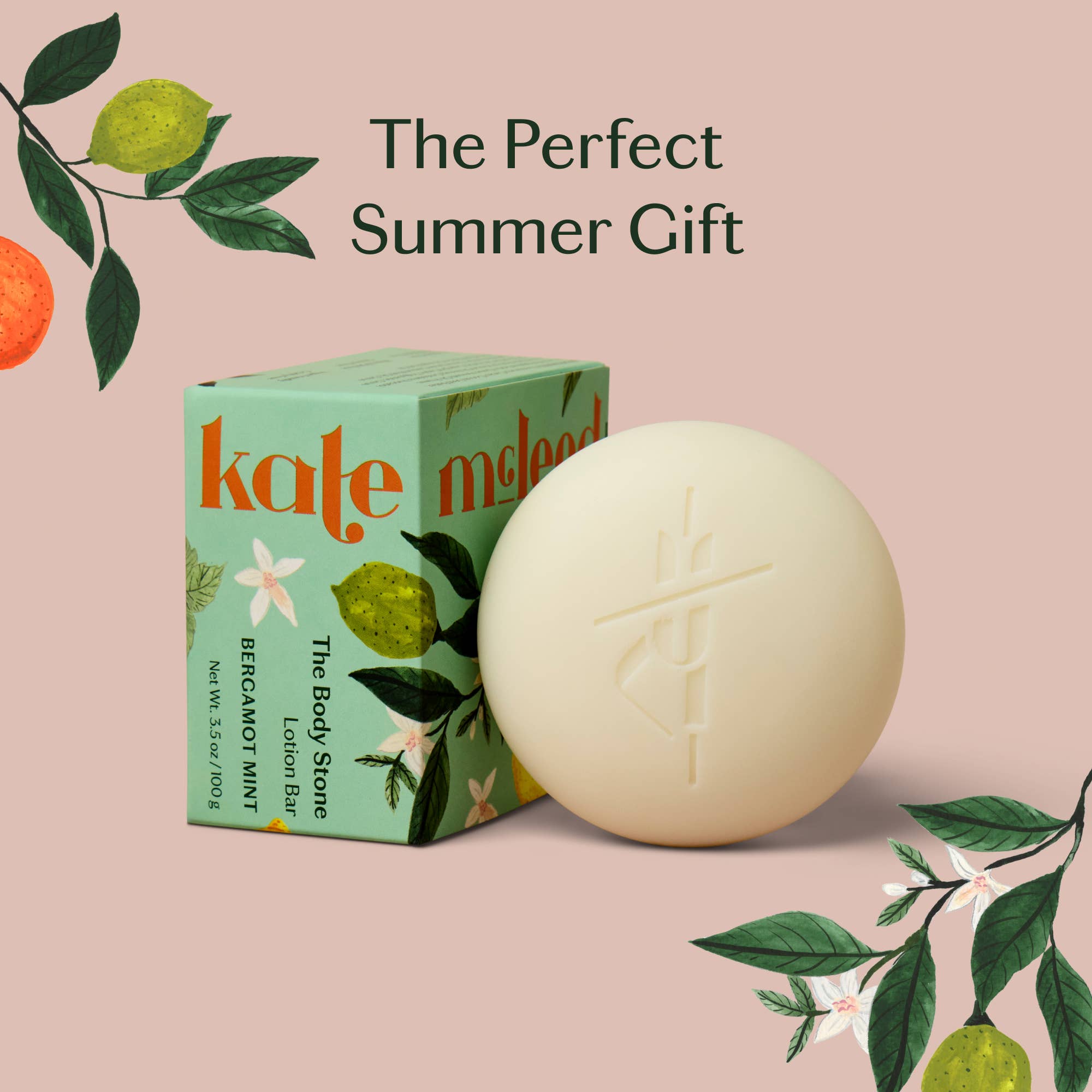 Kate McLeod - Bergamot Mint | Deep Moisturizing Lotion Bar - The Look and Co