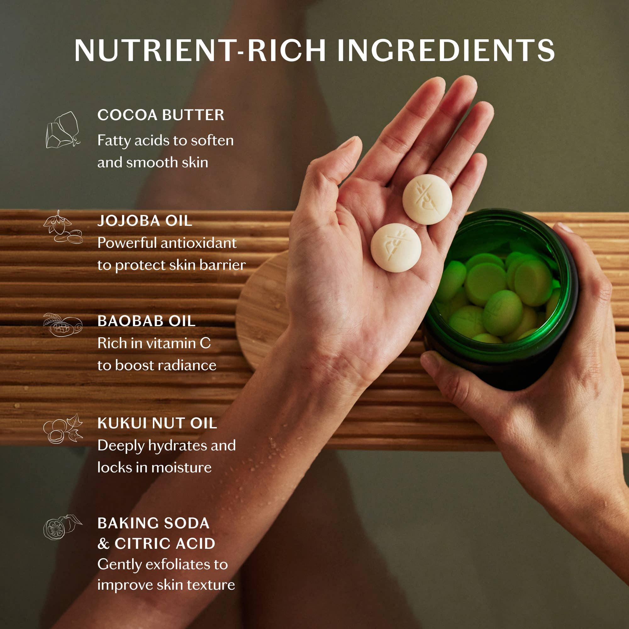 Kate McLeod - Breathe Pebble | Deep Moisturizing Solid Bath & Shower Oil - The Look and Co