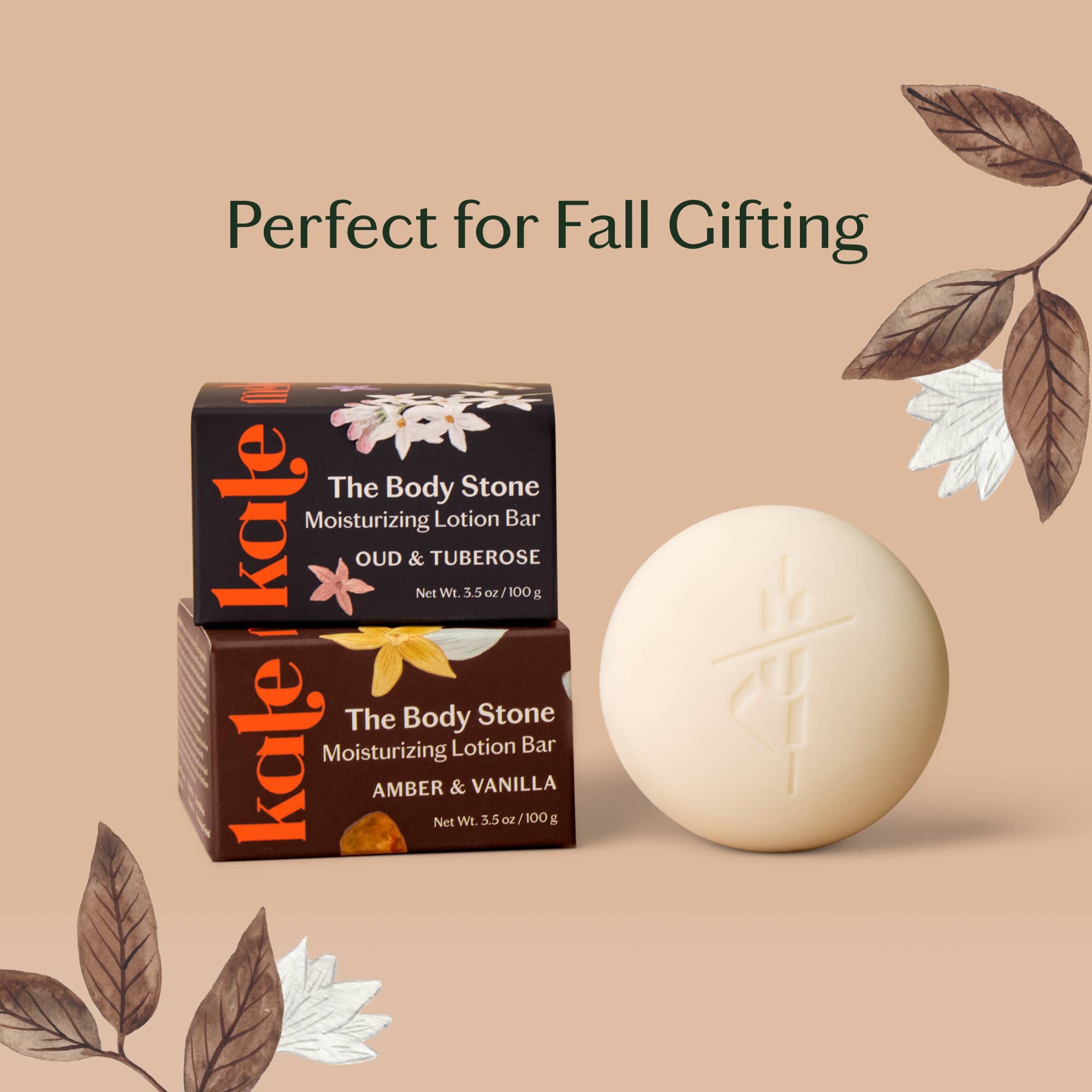 Kate McLeod - Oud & Tuberose Body Stone | Deep Moisturizing Lotion Bar - The Look and Co