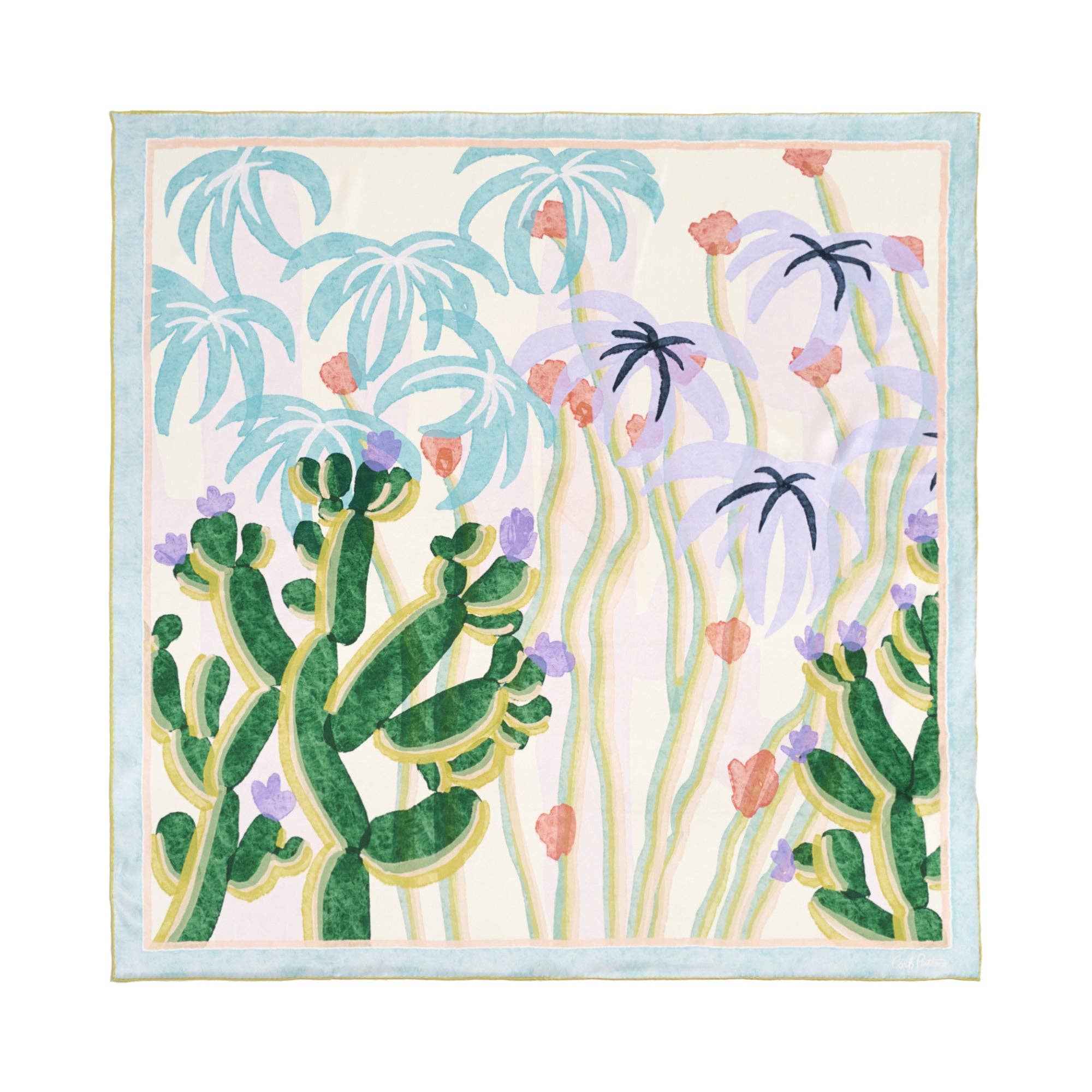 Lost Pattern NYC - "Ethereal Mirage" Large Silk Scarf - Pastel - The Look and Co