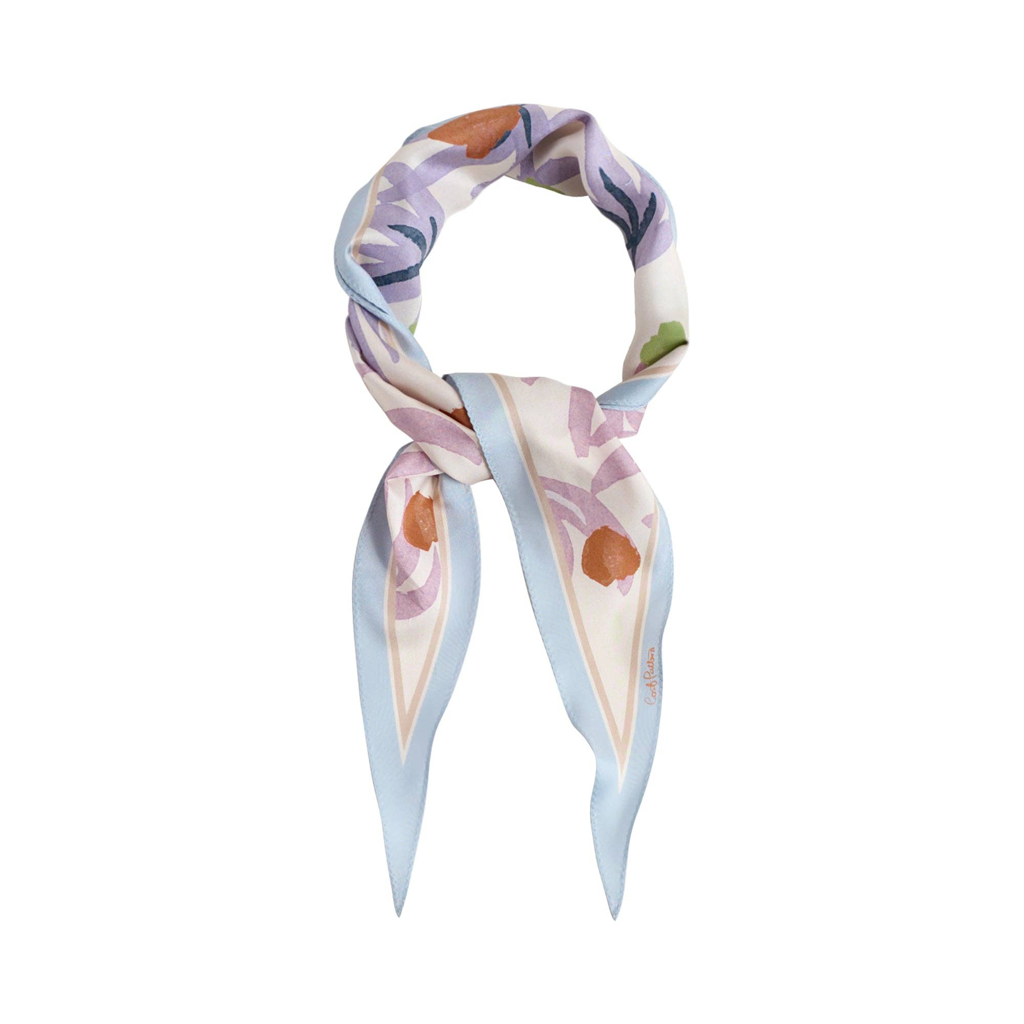 Lost Pattern NYC - "Ethereal Mirage" Silk Diamond Neckerchief - Pastel - The Look and Co