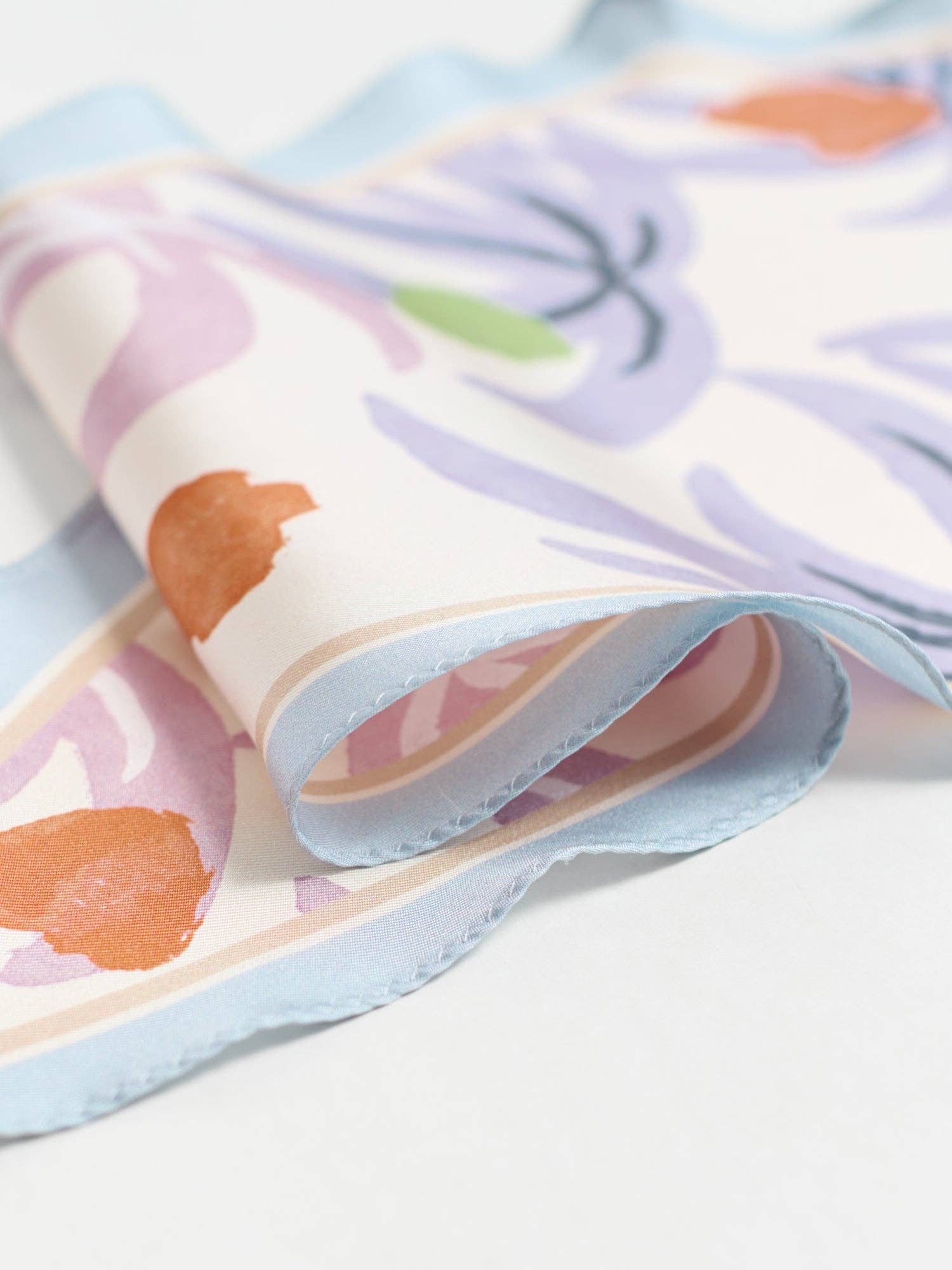 Lost Pattern NYC - "Ethereal Mirage" Silk Diamond Neckerchief - Pastel - The Look and Co