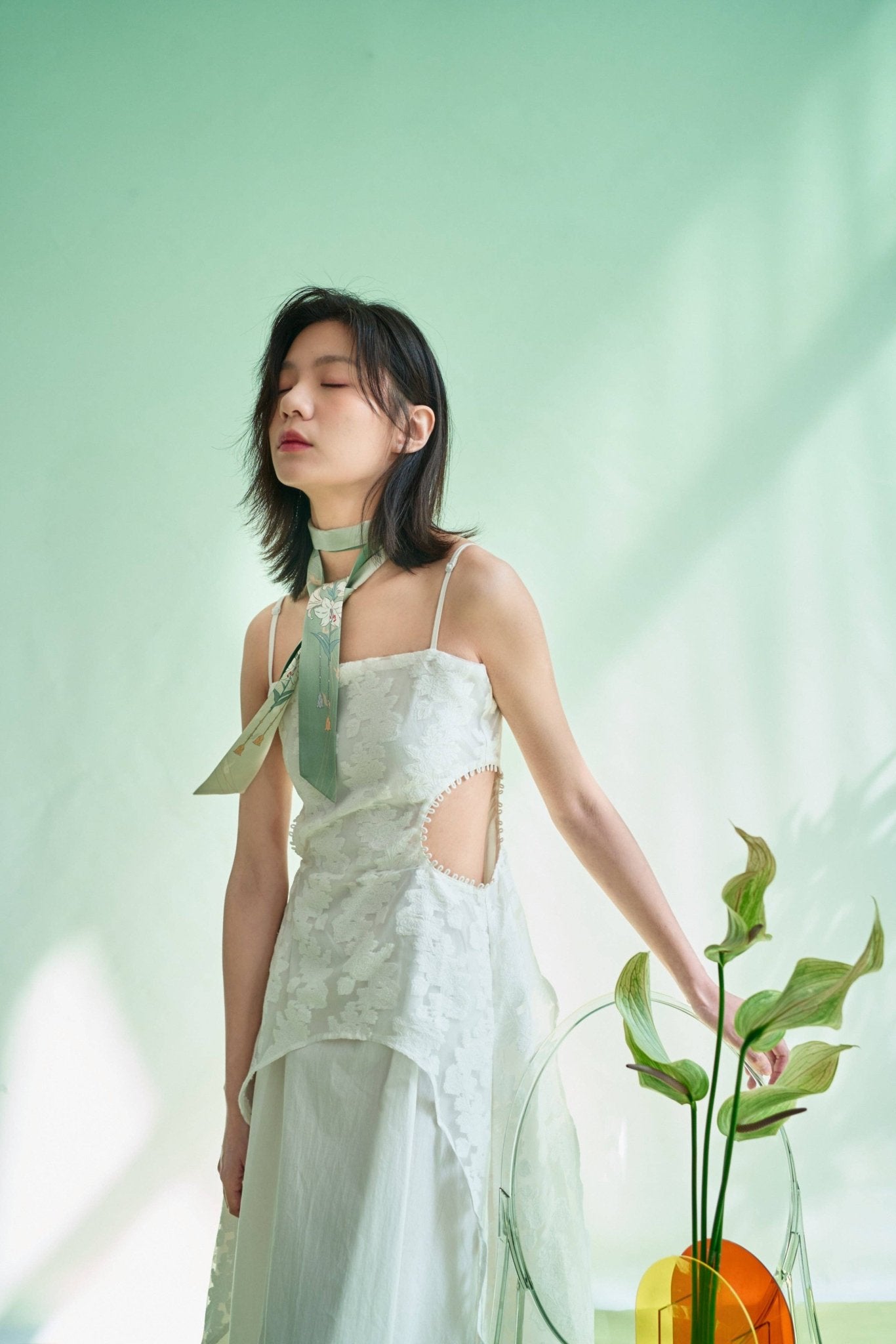 Lost Pattern NYC - “Lily” Silk Twilly Scarf - The Look and Co