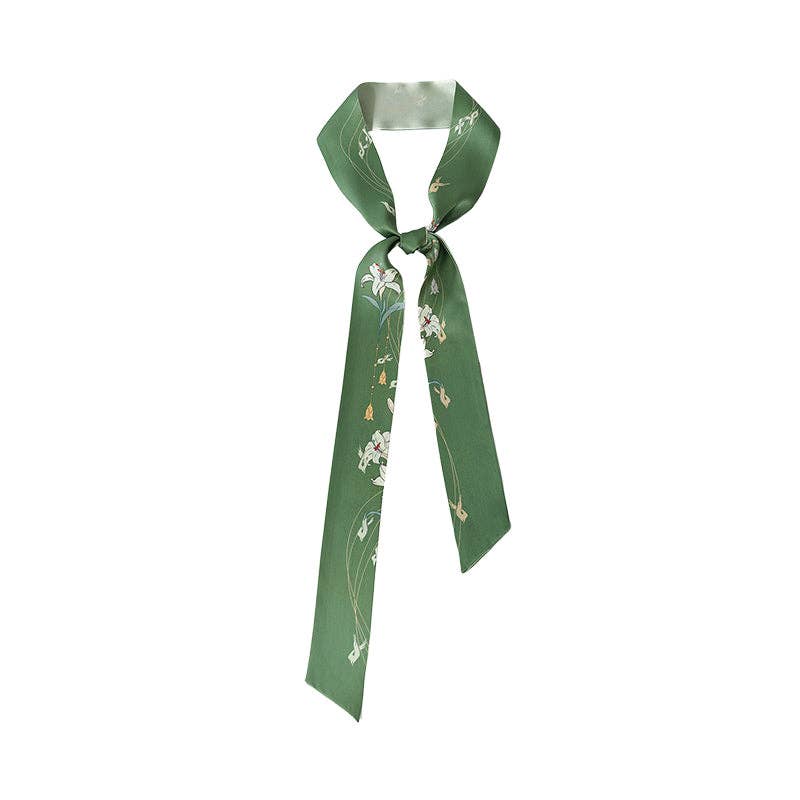 Lost Pattern NYC - “Lily” Silk Twilly Scarf - The Look and Co