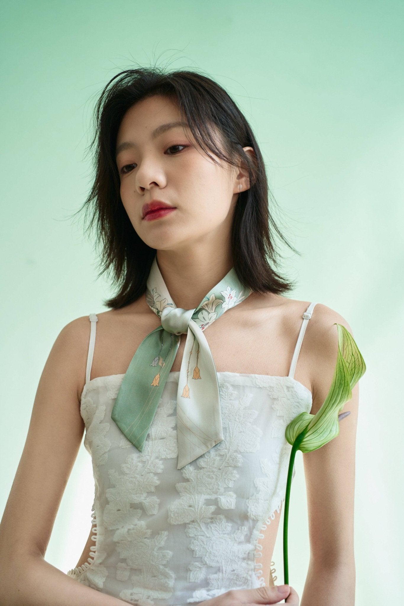 Lost Pattern NYC - “Lily” Silk Twilly Scarf - The Look and Co