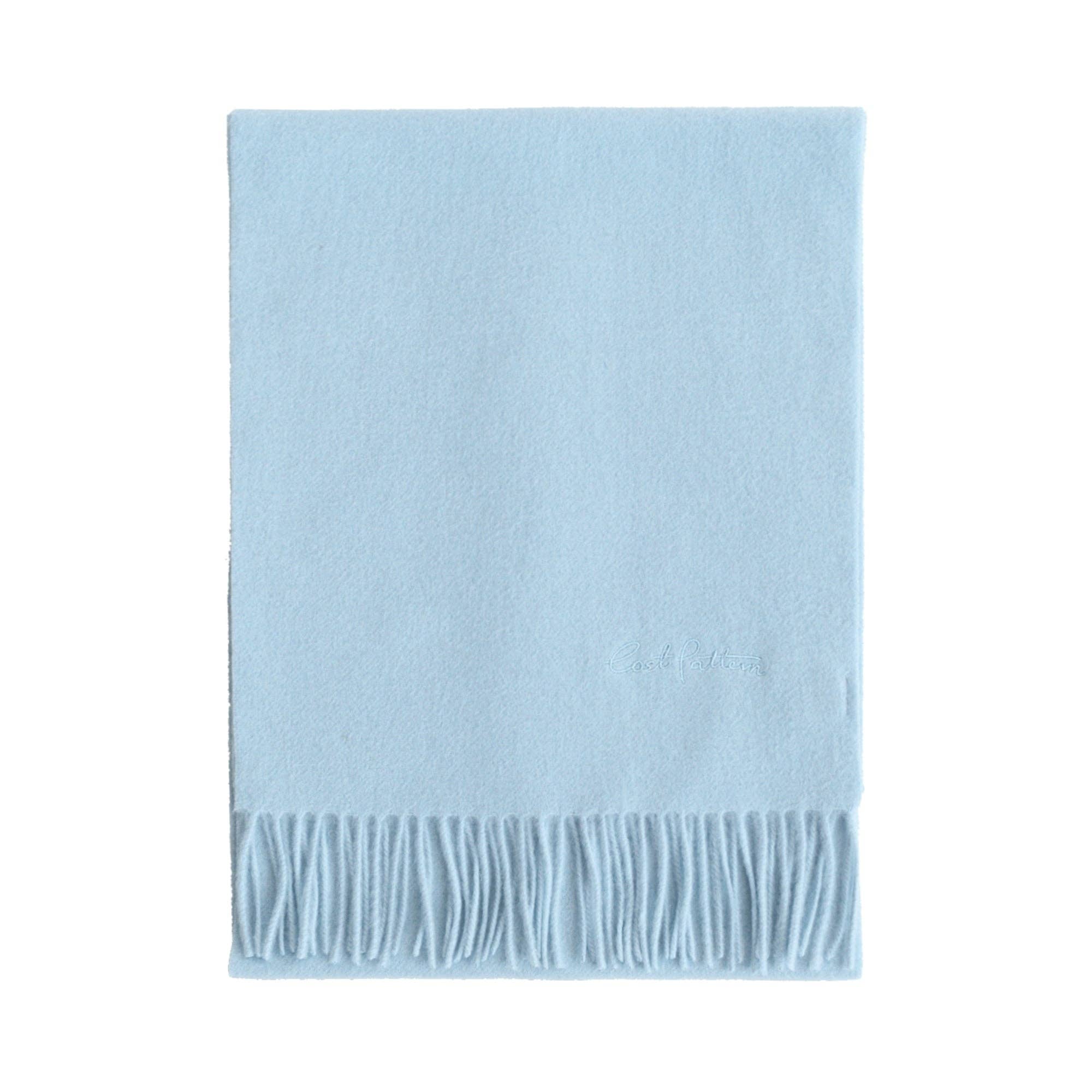 Lost Pattern NYC - "Lost in Warmth" Classic Cashmere Scarf - Light Blue - The Look and Co