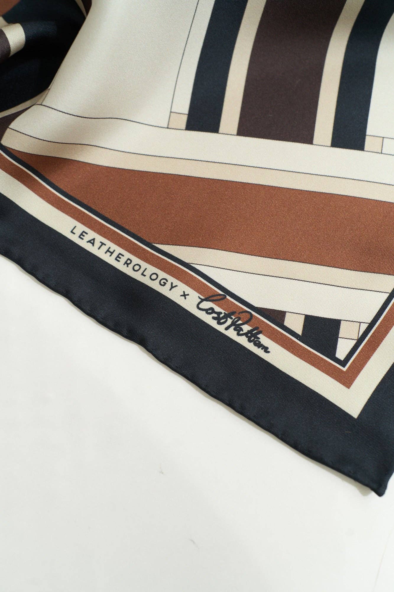 Lost Pattern NYC - Lost Pattern x Leatherology Silk Square Scarf - The Look and Co