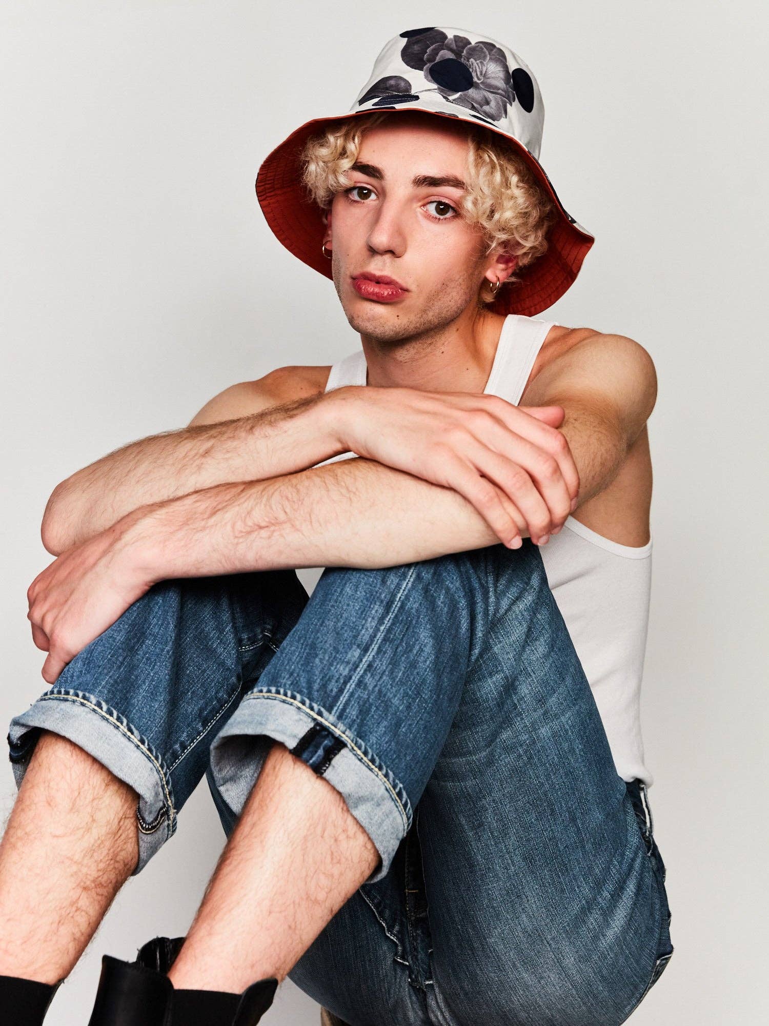 Lost Pattern NYC - “Noir Floral” Reversible Bucket Hat - The Look and Co