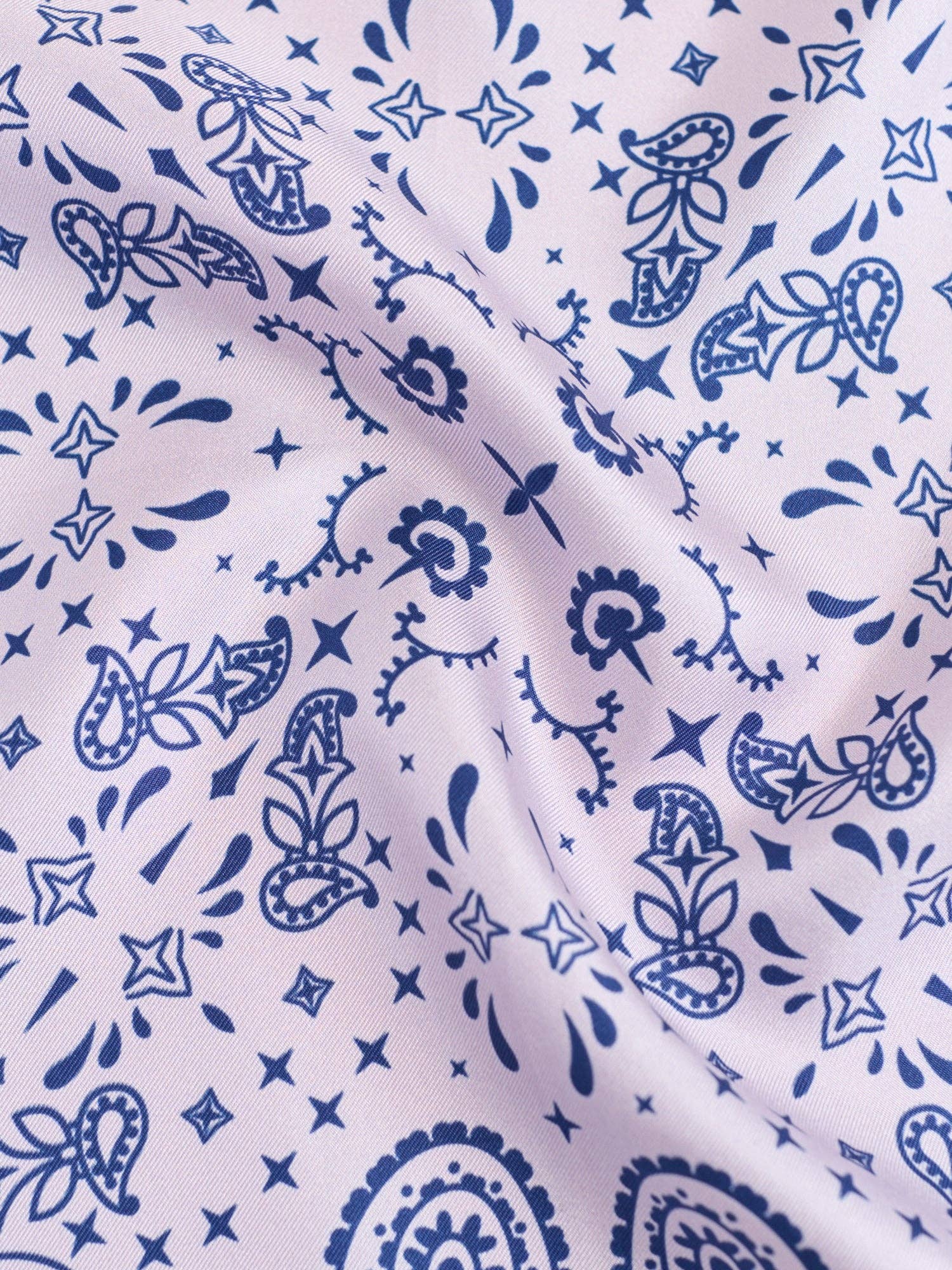 Lost Pattern NYC - "Paisley" Silk Bandana Scarf - Sunset Blush - The Look and Co