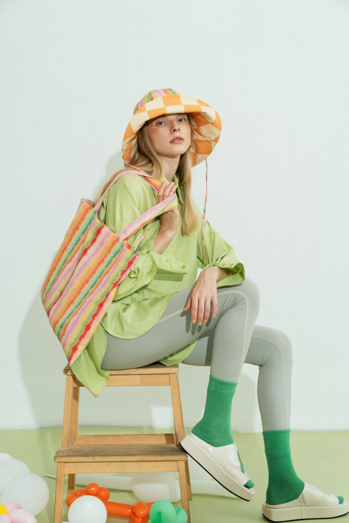 Lost Pattern NYC - Reversible Summer Hat - Rainbow - The Look and Co