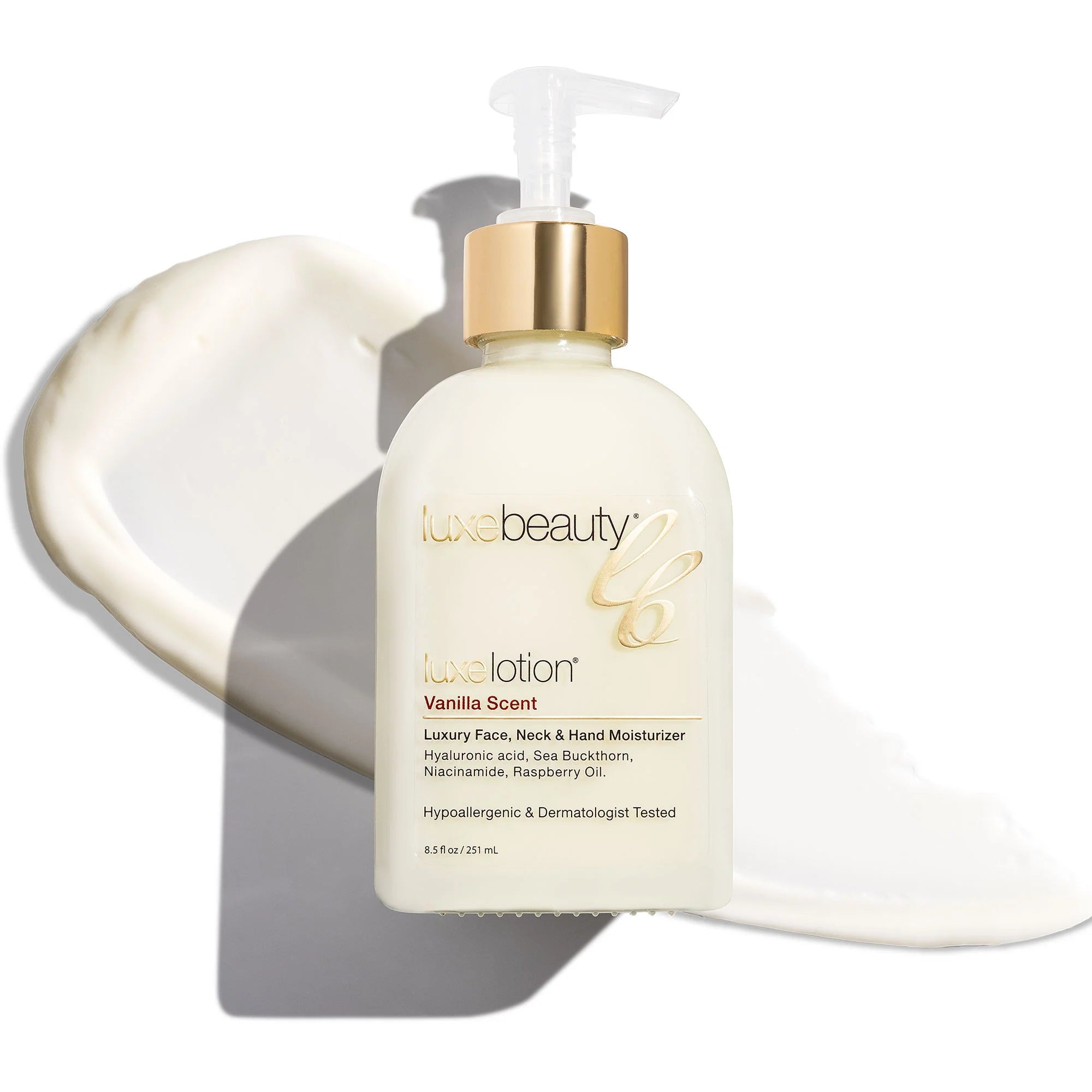 Luxe Beauty Face, Neck & Hand Moisturizer - Vanilla Scent - The Look and Co