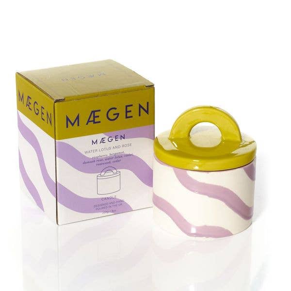 MÆGEN - Pablo Pots Candle - Water Lotus & Rose - The Look and Co