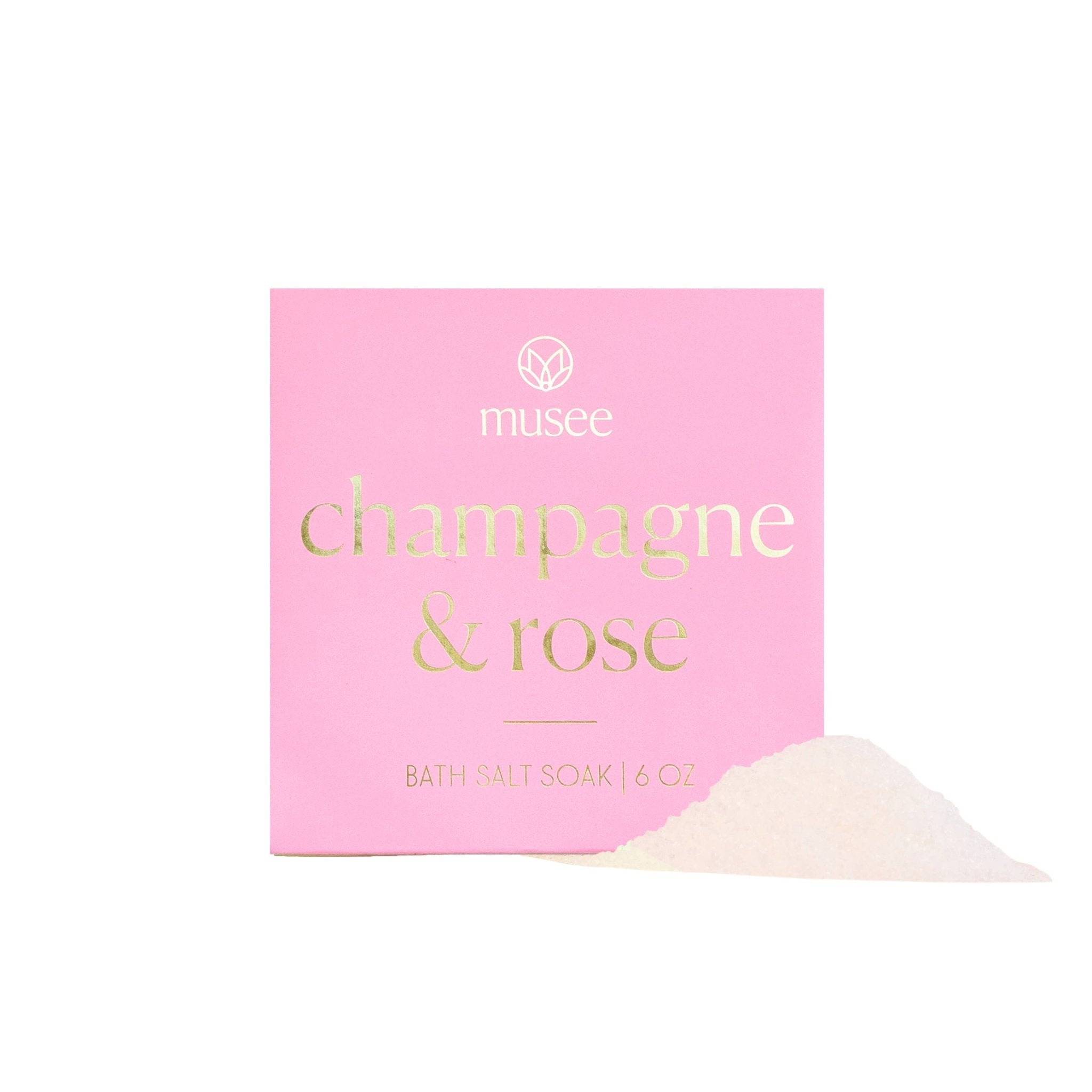 Musee - Champagne & Rose Mini Bath Salt Soak - The Look and Co