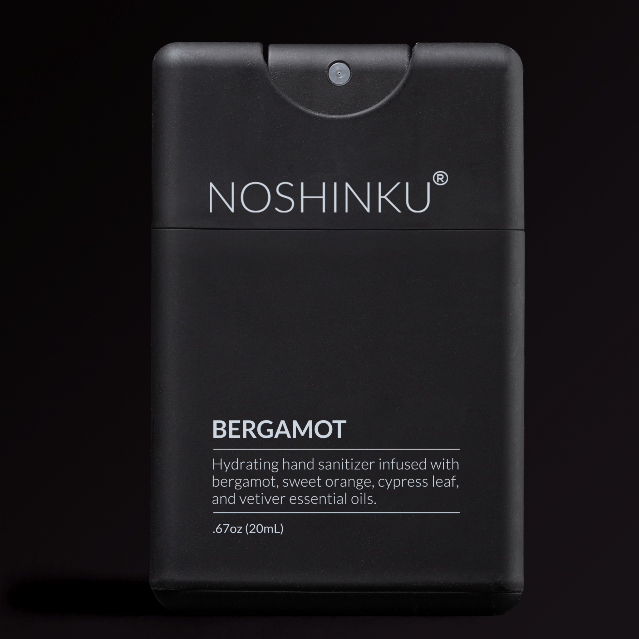 Noshinku - REFILLABLE Bergamot Ultra - Moisturizing Pocket Hand Sanitizer - The Look and Co