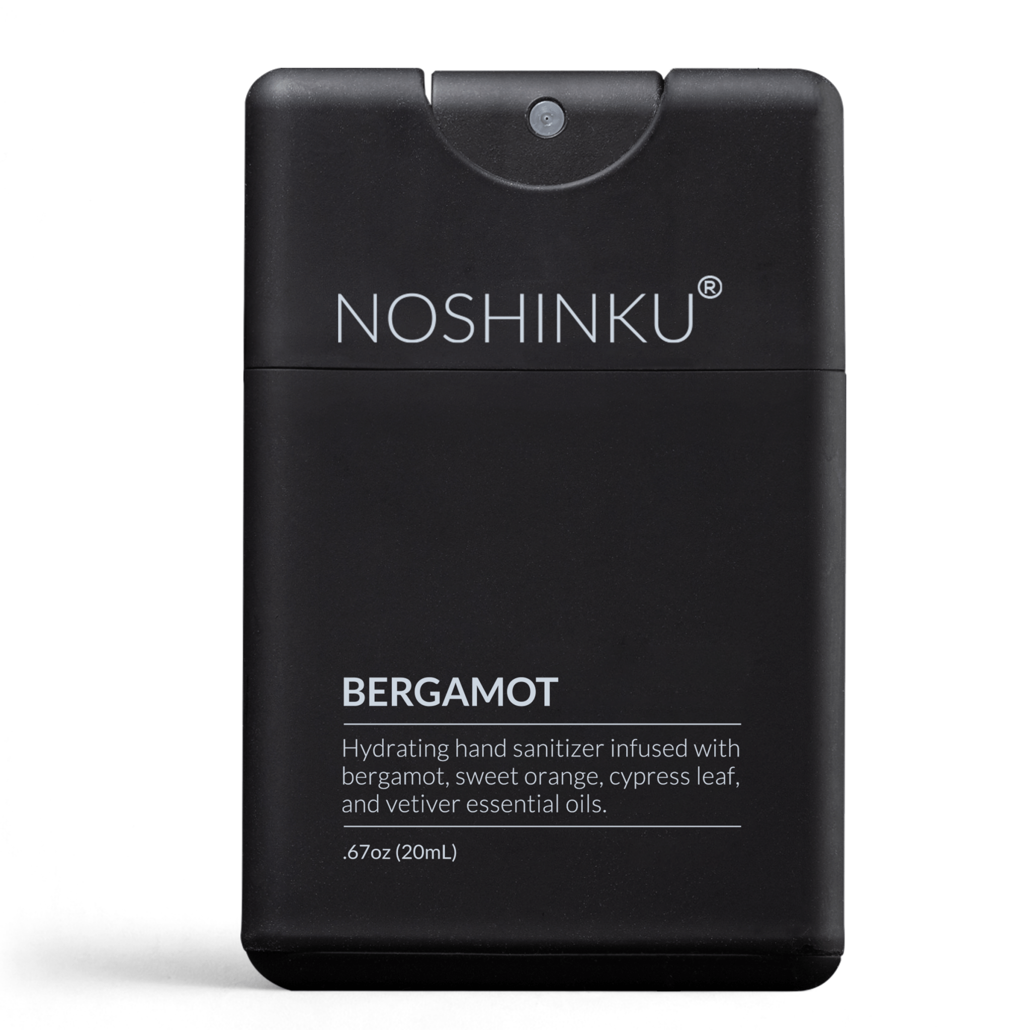 Noshinku - REFILLABLE Bergamot Ultra - Moisturizing Pocket Hand Sanitizer - The Look and Co