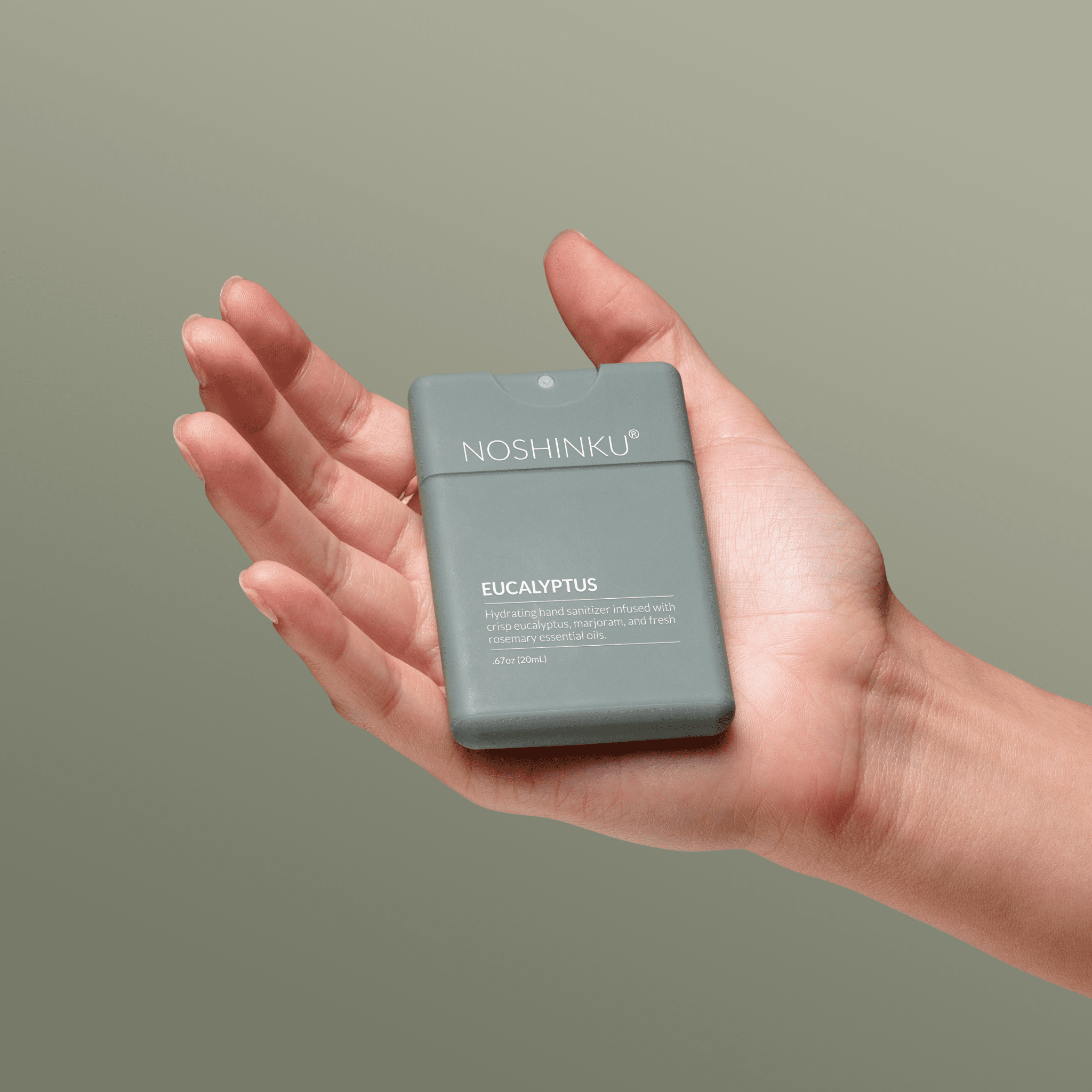Noshinku - REFILLABLE Eucalyptus Moisturizing Pocket Hand Sanitizer - The Look and Co