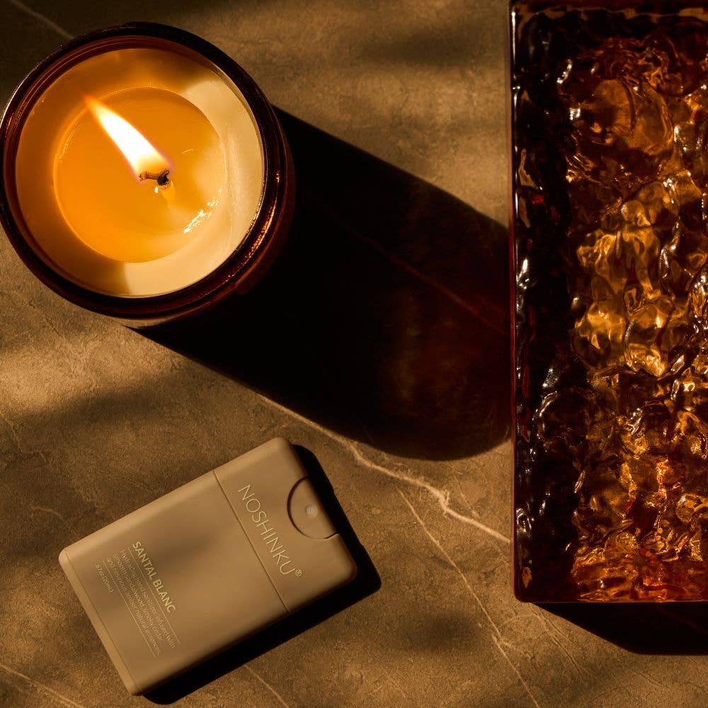Noshinku - Refillable Santal Blanc Hydrating Pocket Hand Sanitizer - The Look and Co