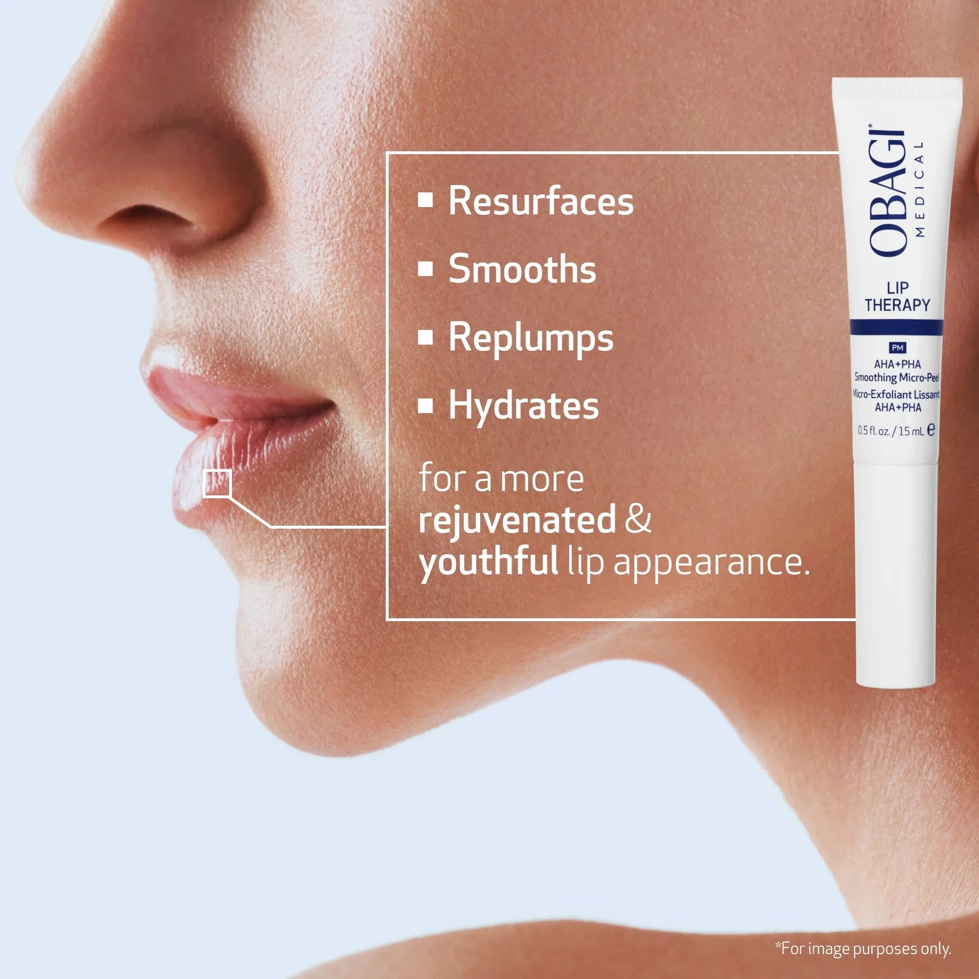 Obagi Lip Therapy PM AHA+PHA Smoothing Micro - Peel - The Look and Co