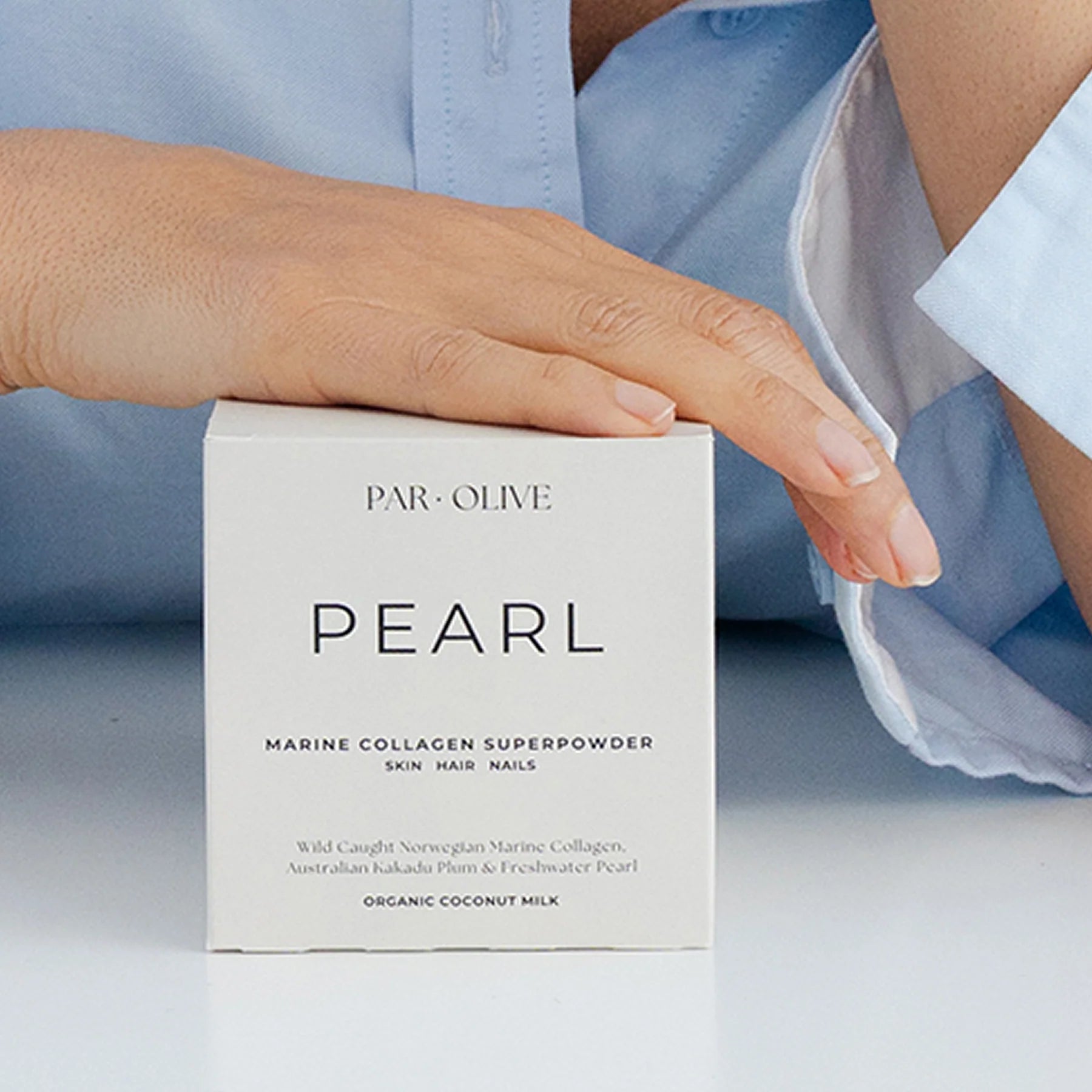 Par Olive PEARL Marine Collagen Superpowder (Organic Coconut) Travel Set - The Look and Co