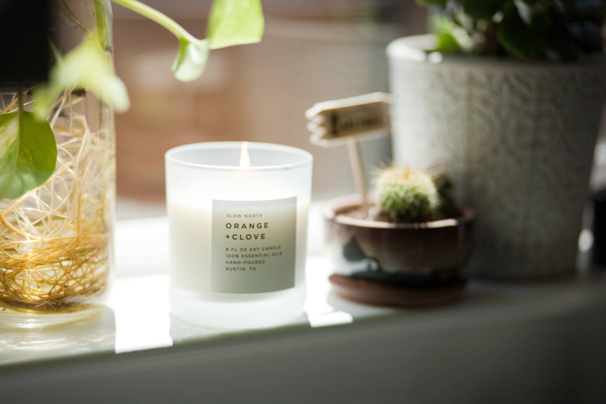 Slow North - Orange + Clove - Non-Toxic Soy Candle - The Look and Co