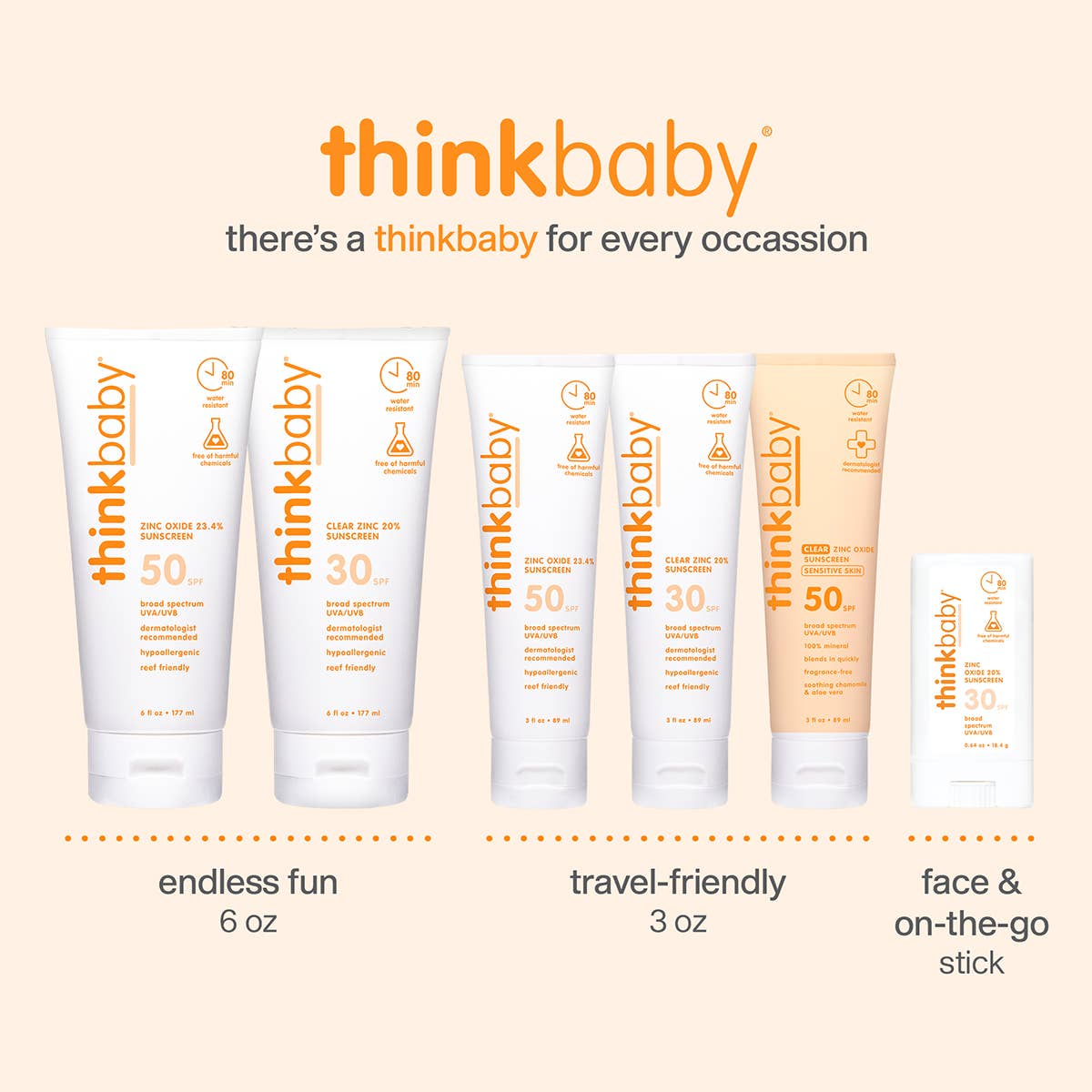 Think - Baby Clear Zinc Sunscreen Sensitive Skin SPF 50 3 oz - The Look and Co