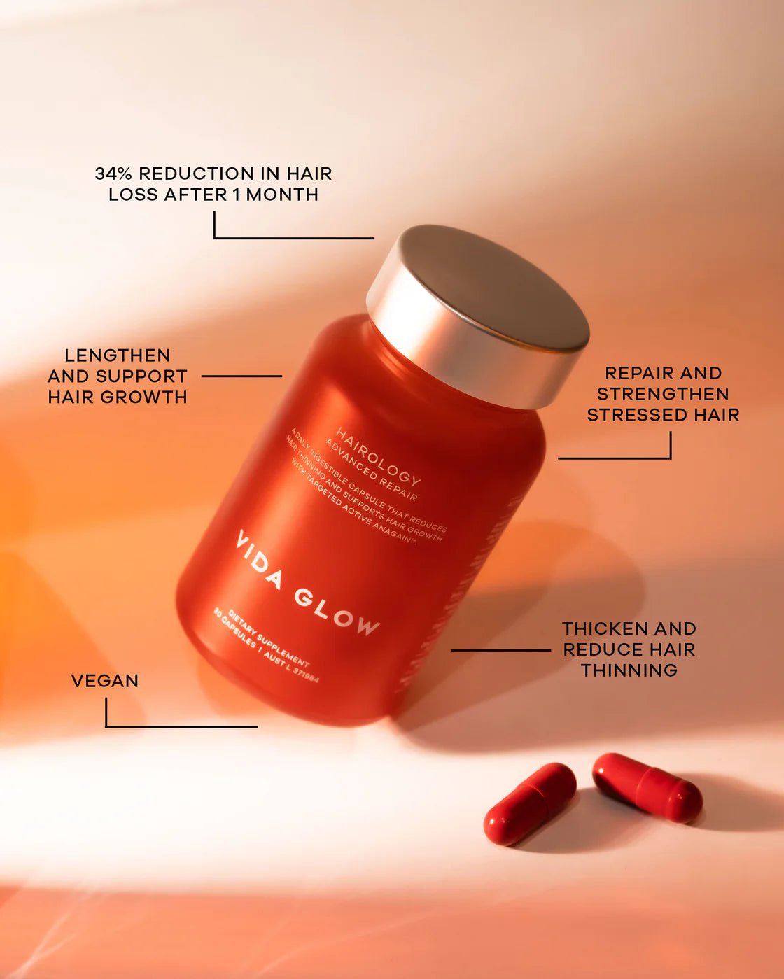 Vida Glow Hairology Capsules - The Look and Co