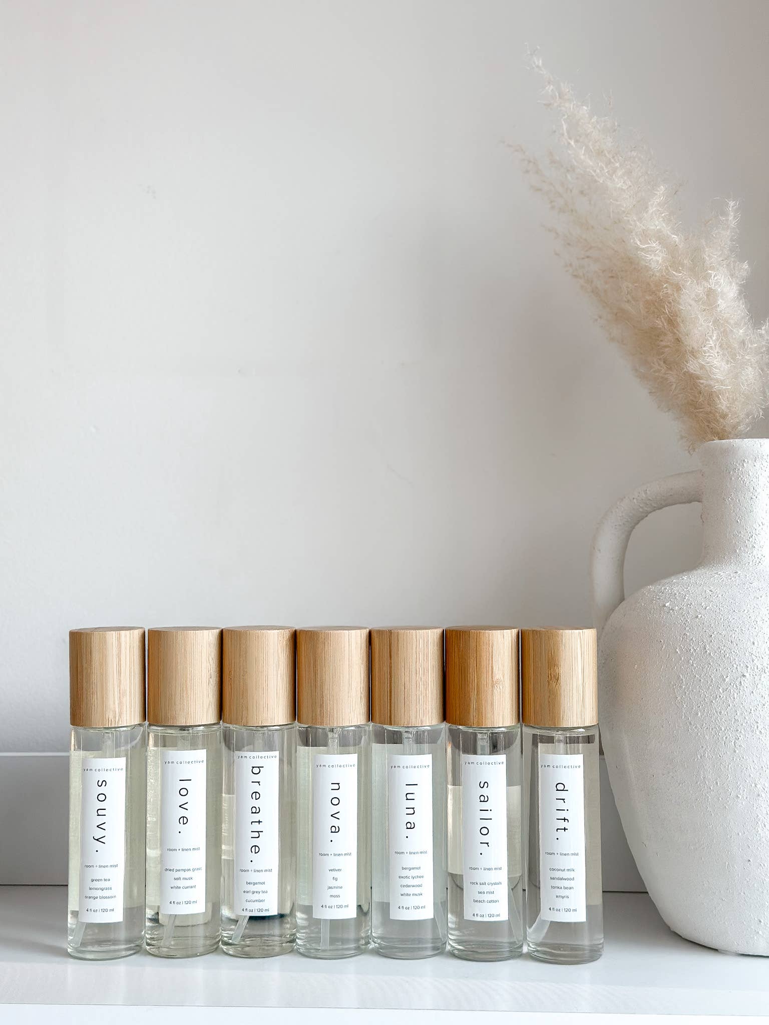 yam collective - Breathe - 4 oz Black Tea + Bergamot Luxe Room & Linen Mist - The Look and Co