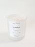 yam collective - Manifest - 13 oz Cactus Blossom Matte White Glass Candle - The Look and Co