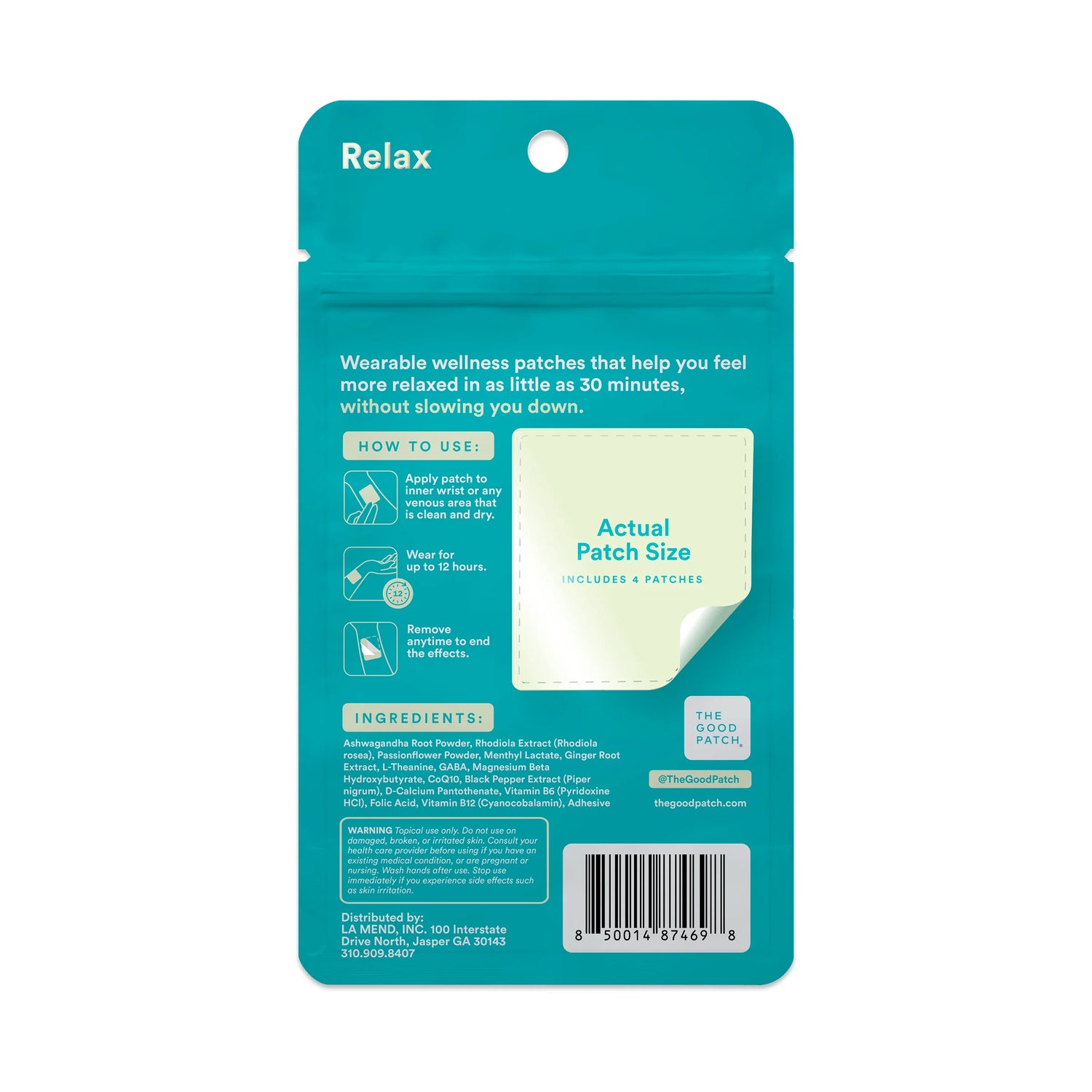 The Good Patch Relax – Stress Support Patches